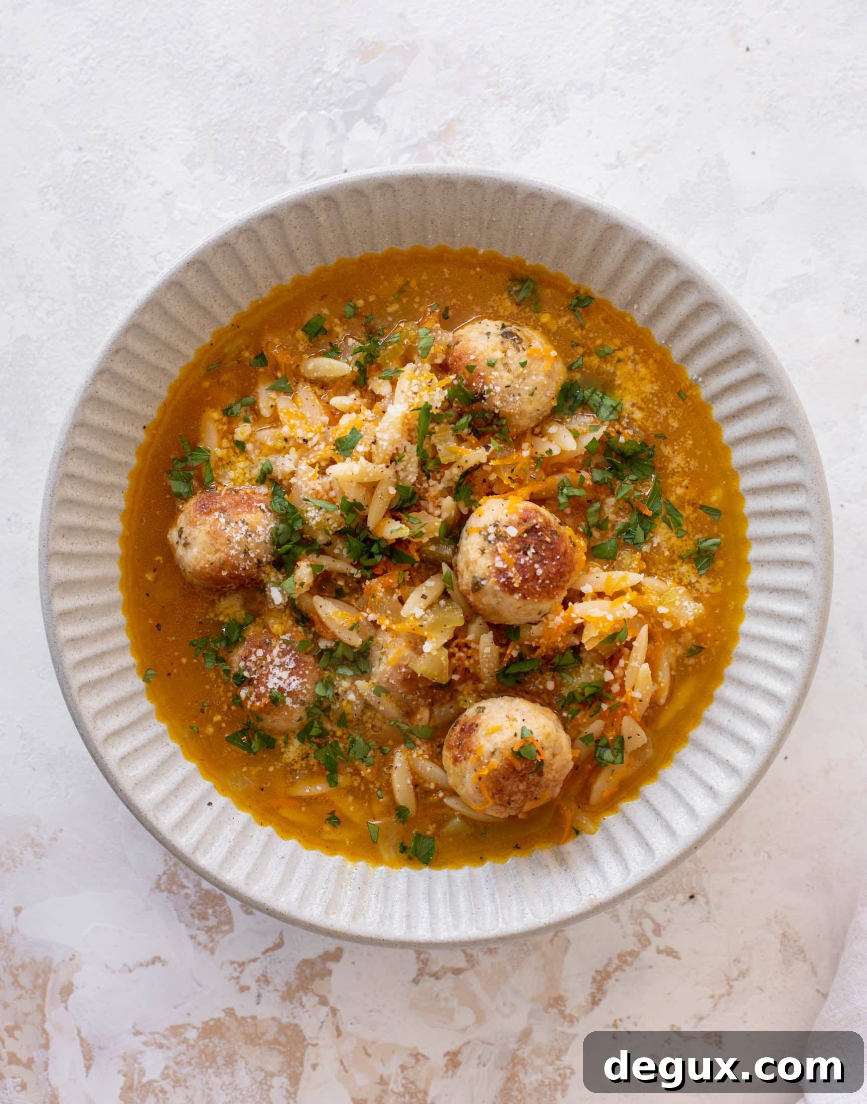 chicken meatball noodle soup