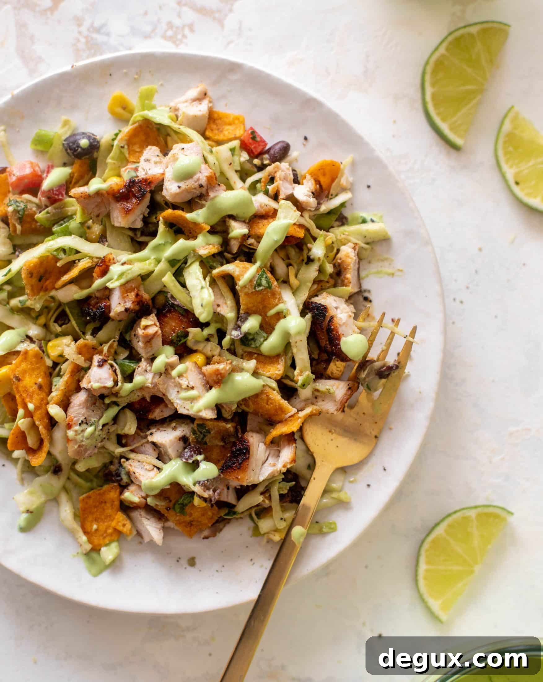 grilled taco chicken with frito slaw