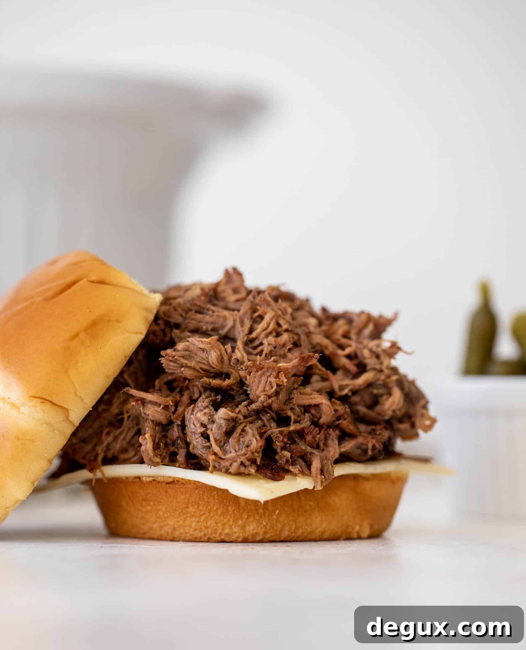Pumpkin Beer Slow-Cooked Shredded Beef Sandwiches 6 slow cooker shredded beef sandwiches