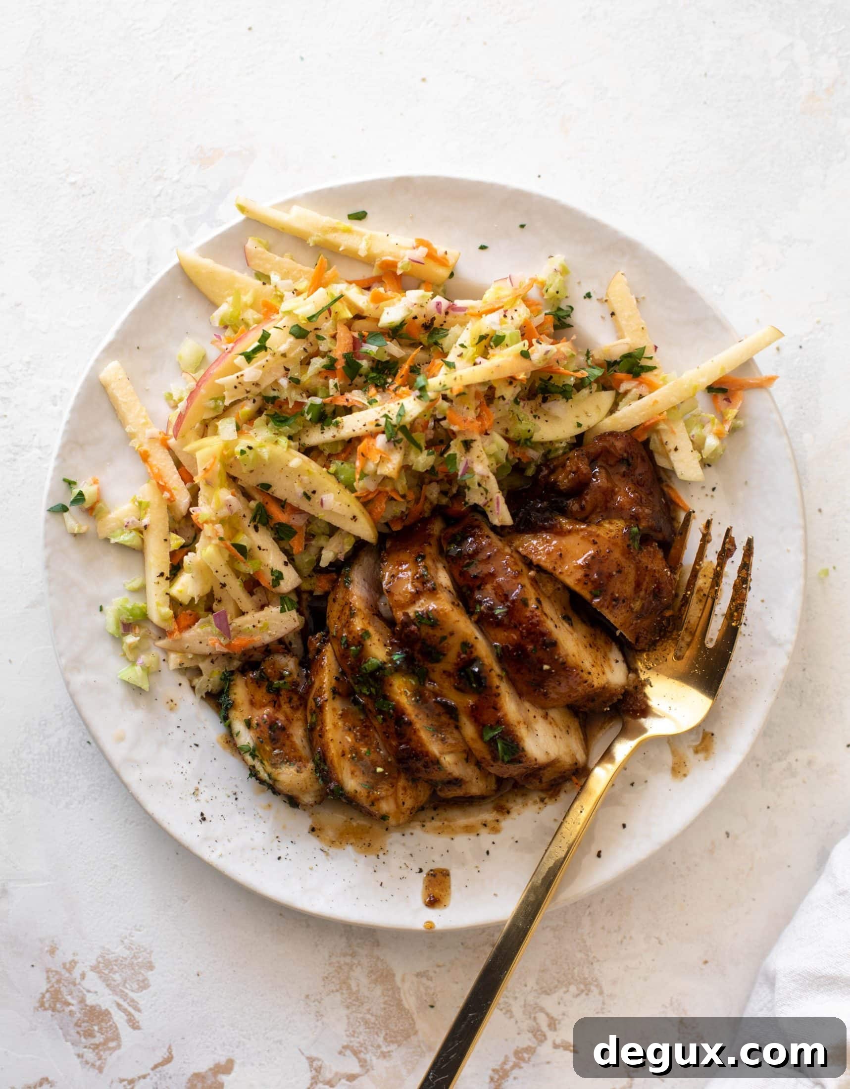 sticky apple cider chicken