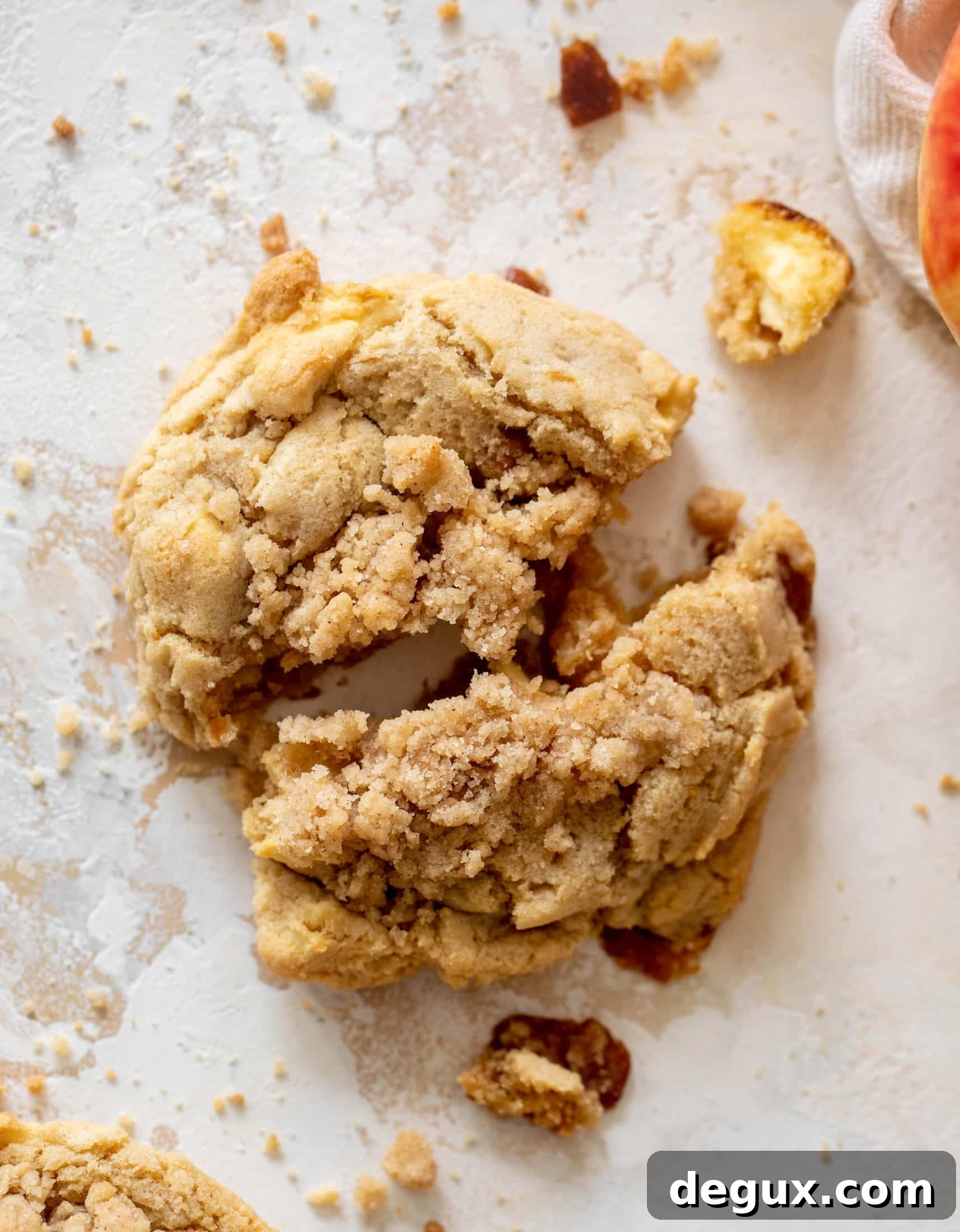 caramel apple crumble cookies