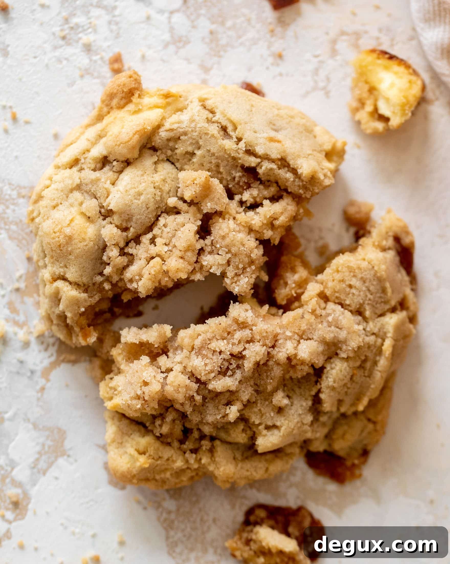 caramel apple crumble cookies