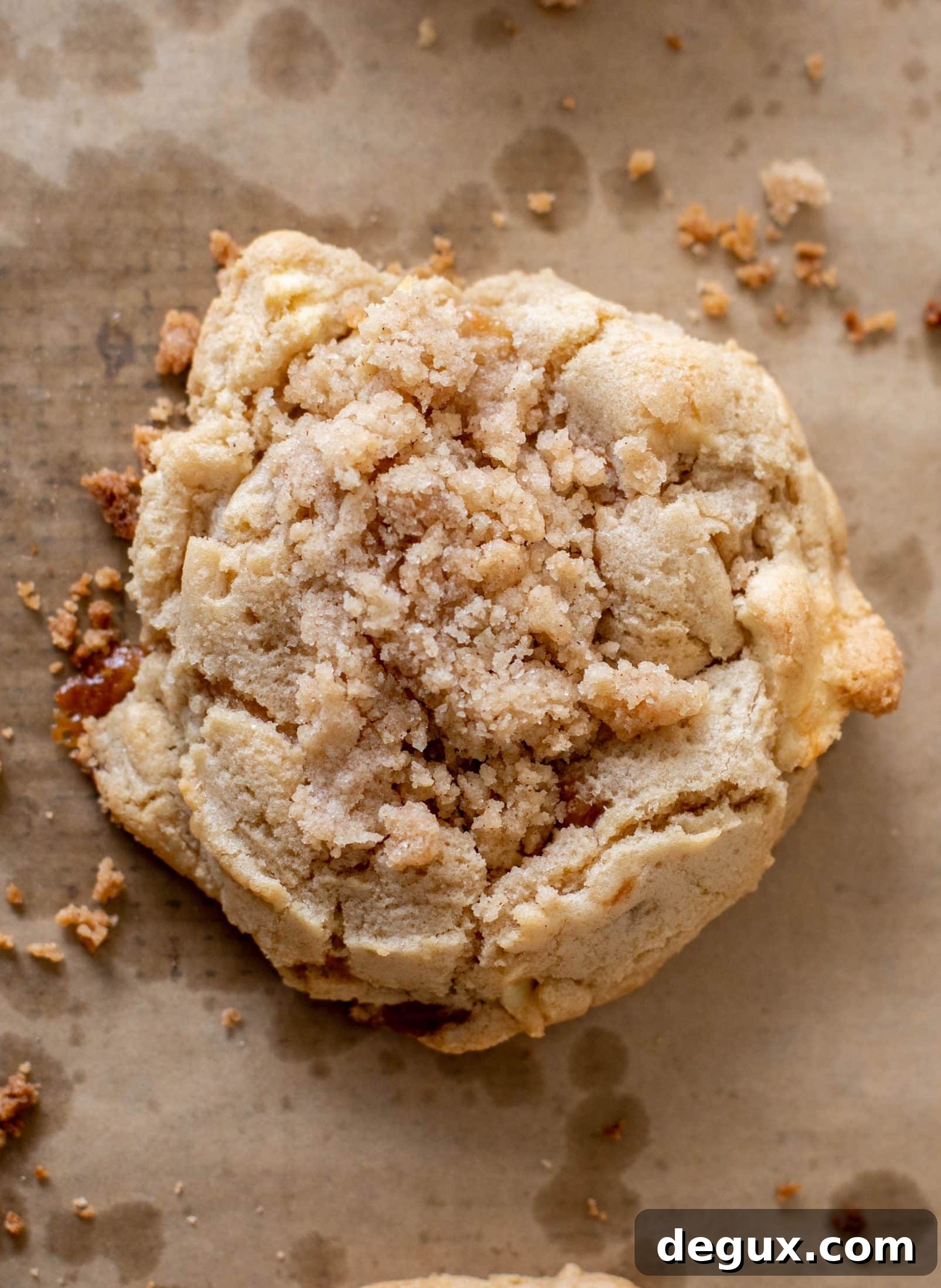 caramel apple crumble cookies