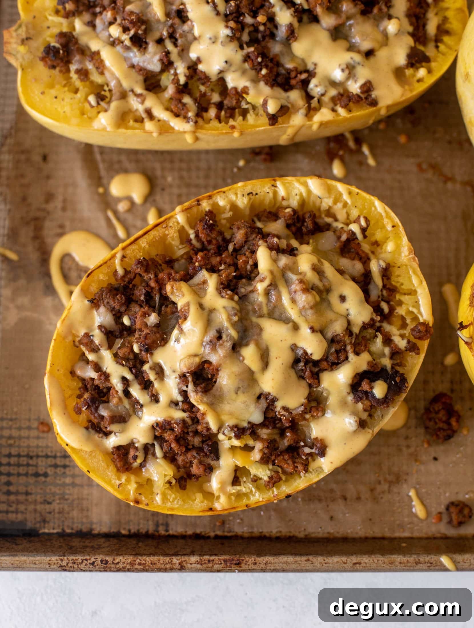 cheeseburger spaghetti squash