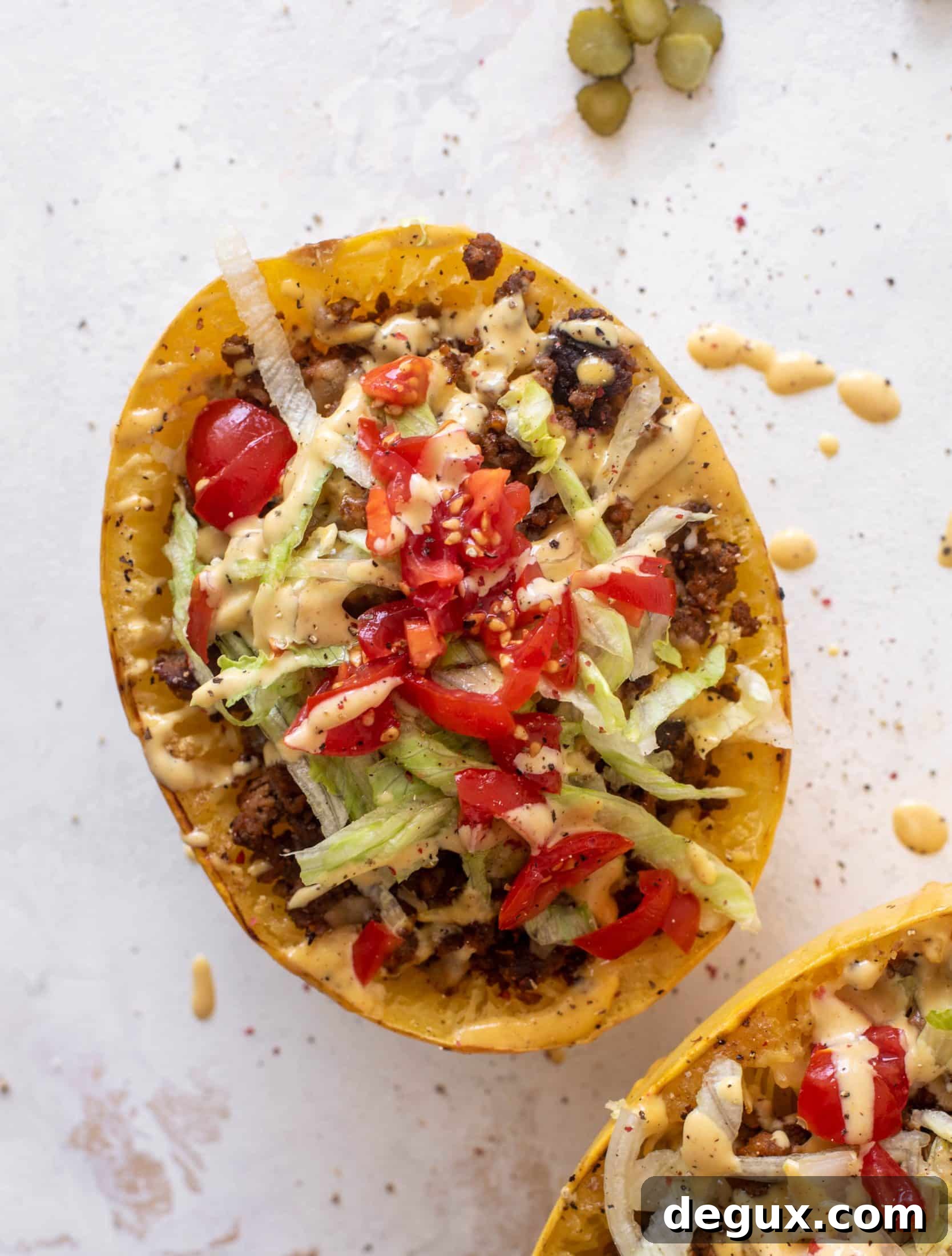 cheeseburger spaghetti squash