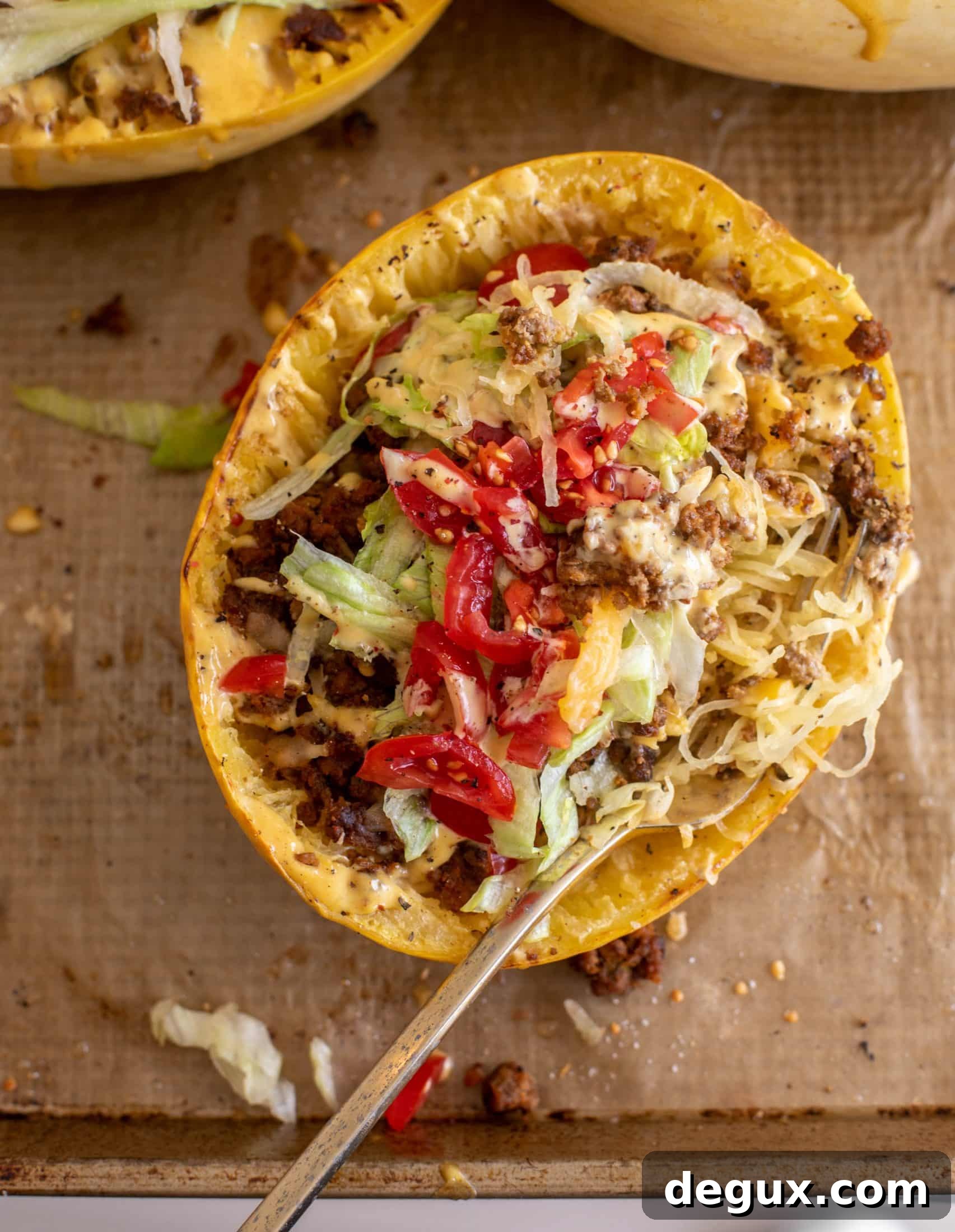 cheeseburger spaghetti squash