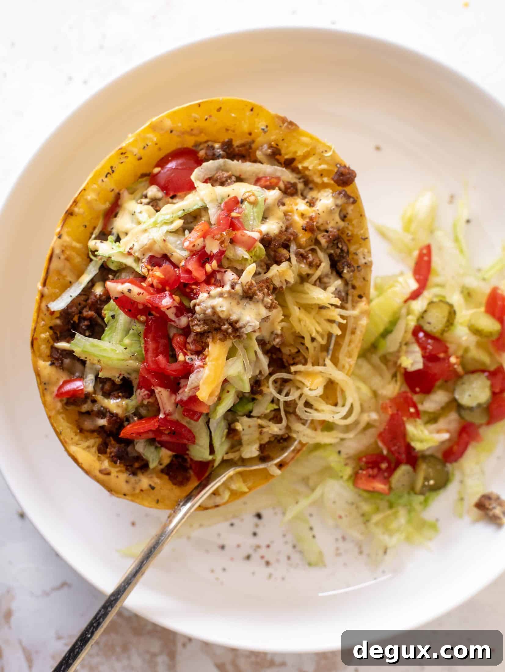 cheeseburger spaghetti squash