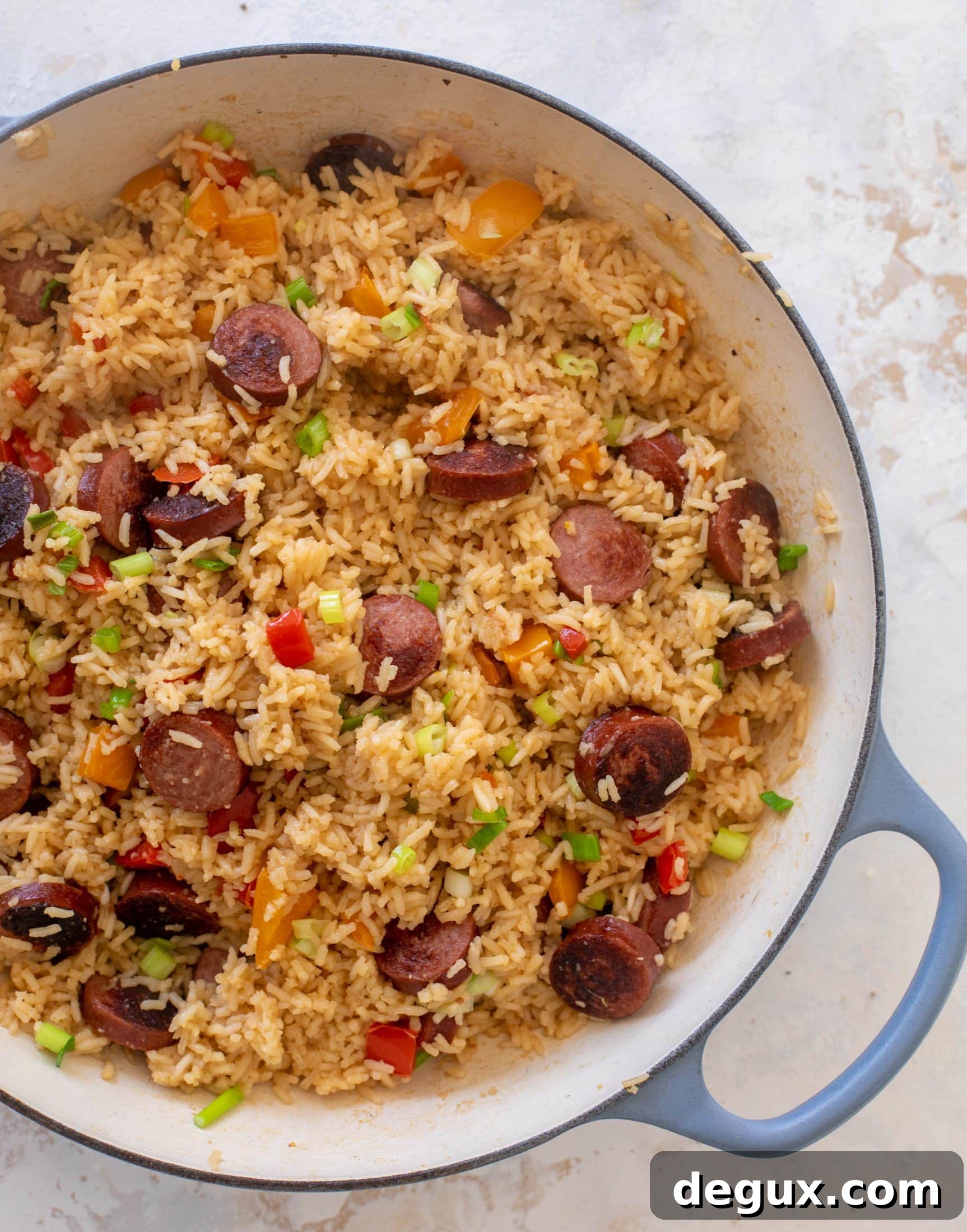 Smoked Sausage and Rice Skillet: One-Pot Dinner Recipe 6 one pot smoked sausage and rice