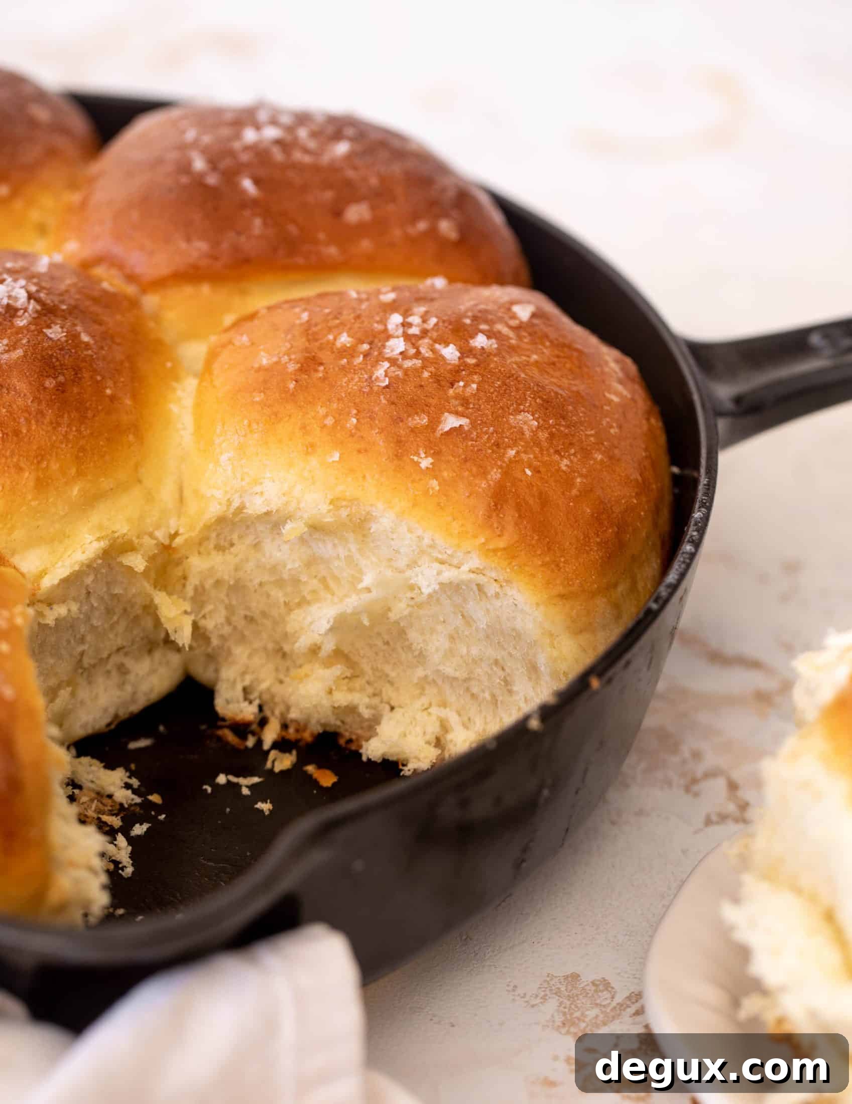 Fluffy Brioche Skillet Rolls with Salted Maple Butter Recipe 9 fluffy brioche dinner rolls with salted maple butter