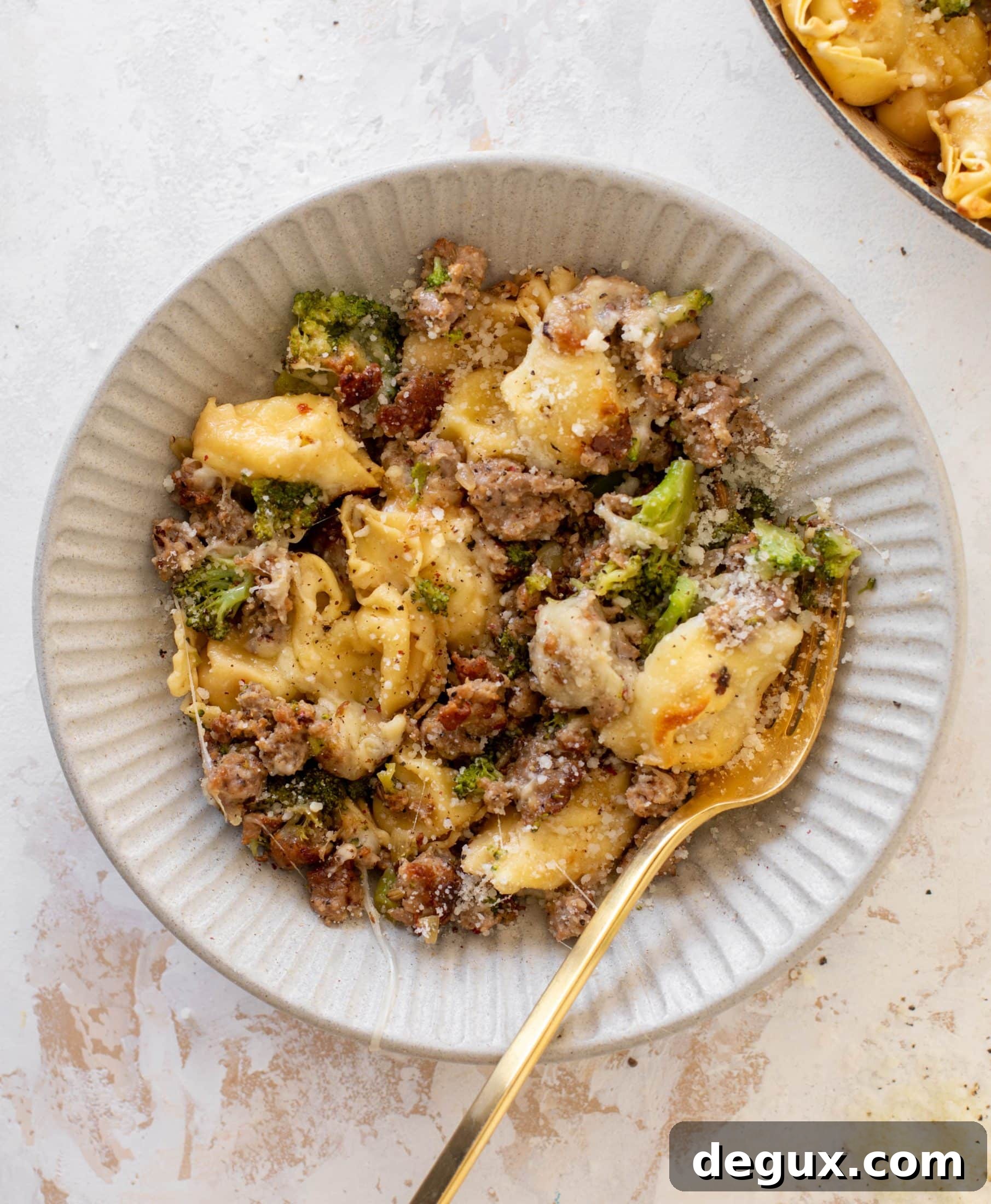 baked broccoli sausage tortellini