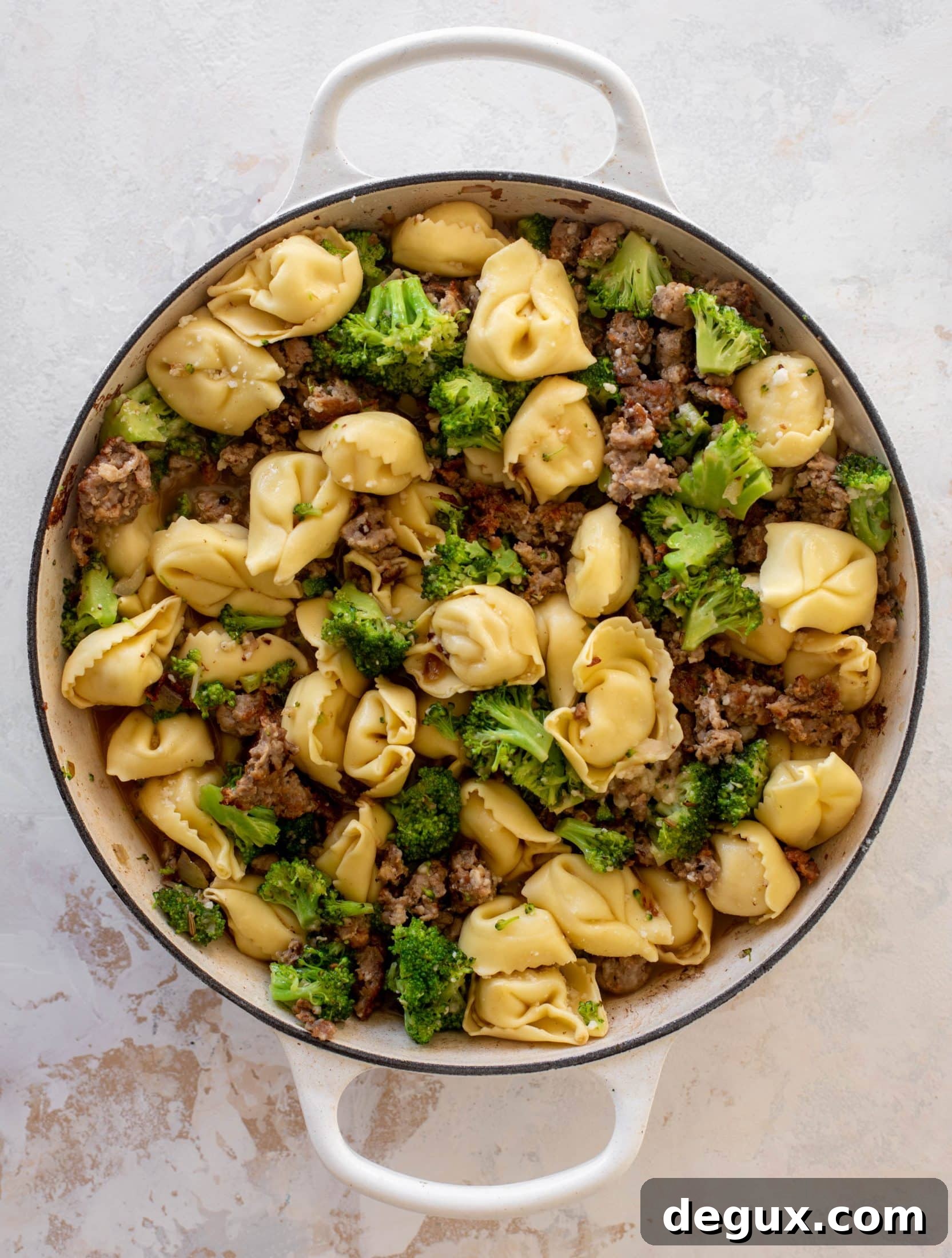 baked broccoli sausage tortellini