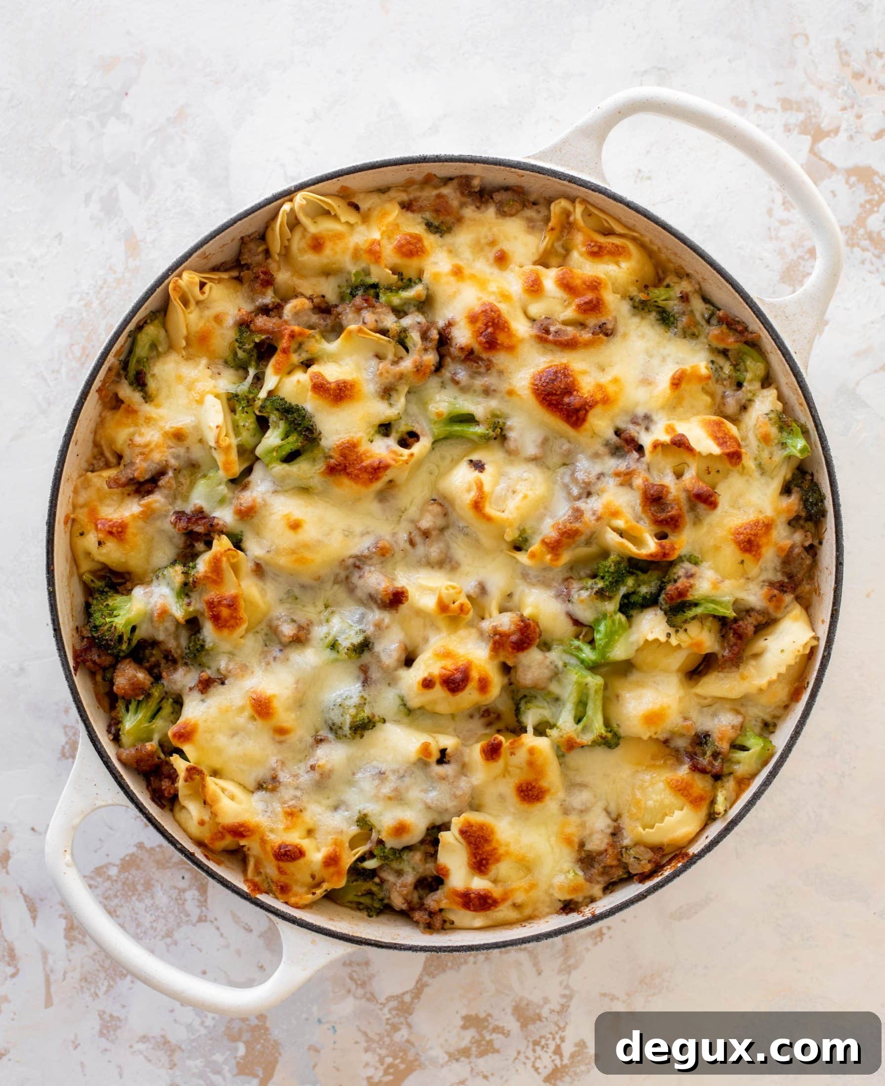 baked broccoli sausage tortellini