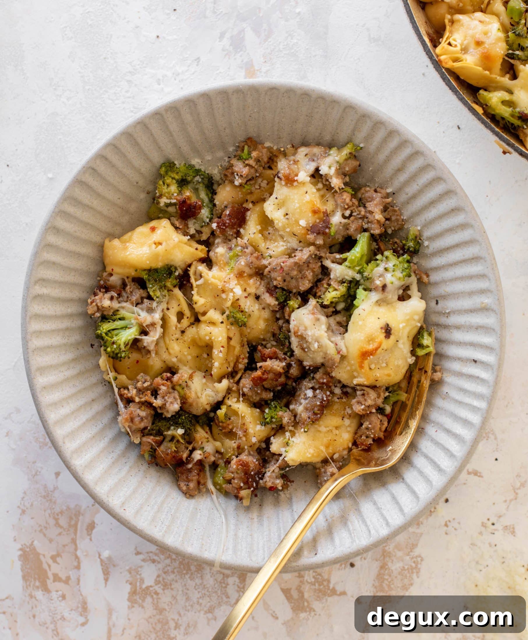 baked broccoli sausage tortellini