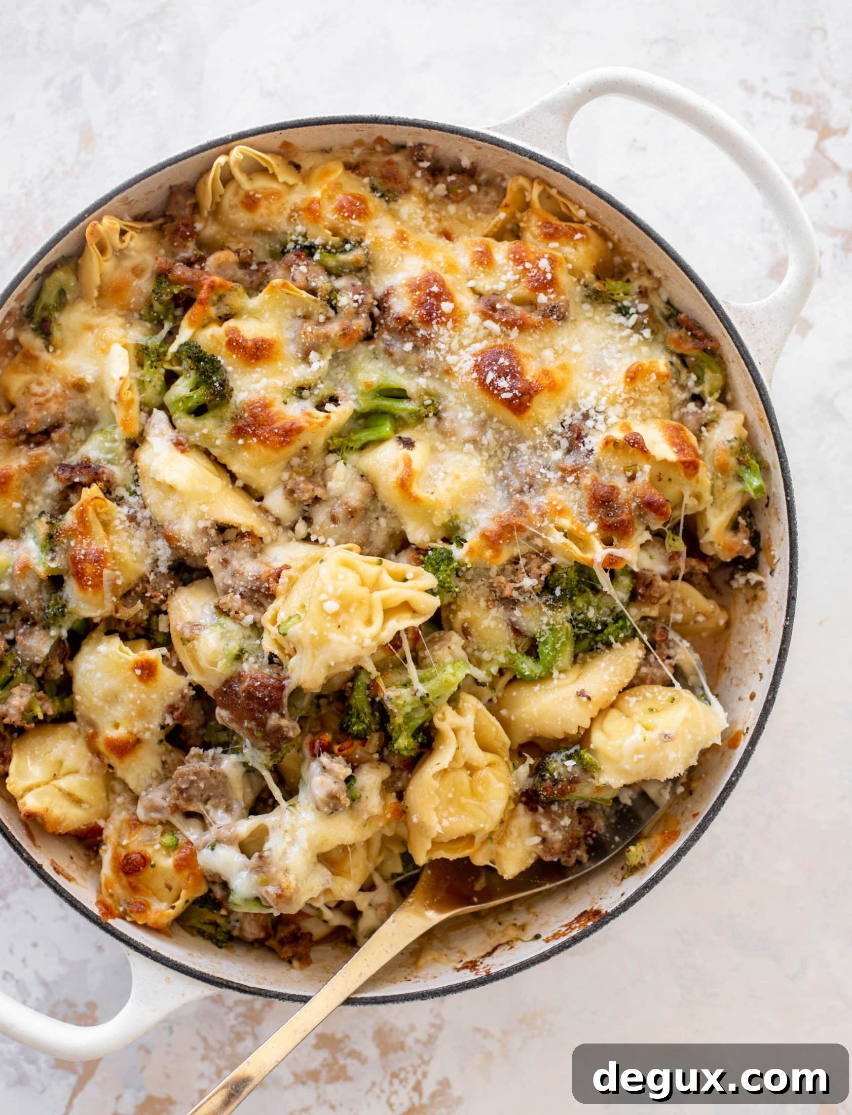 baked broccoli sausage tortellini