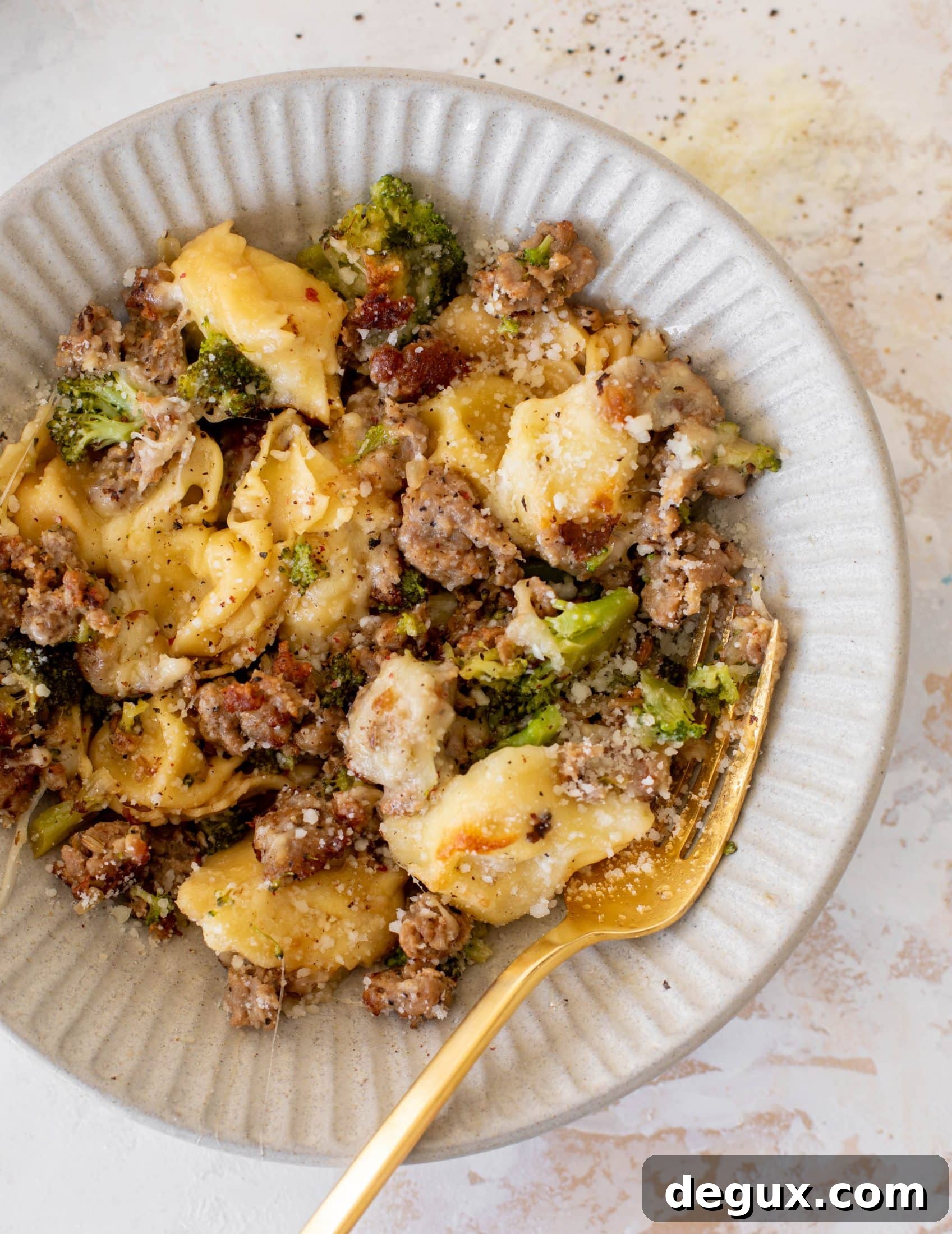 baked broccoli sausage tortellini