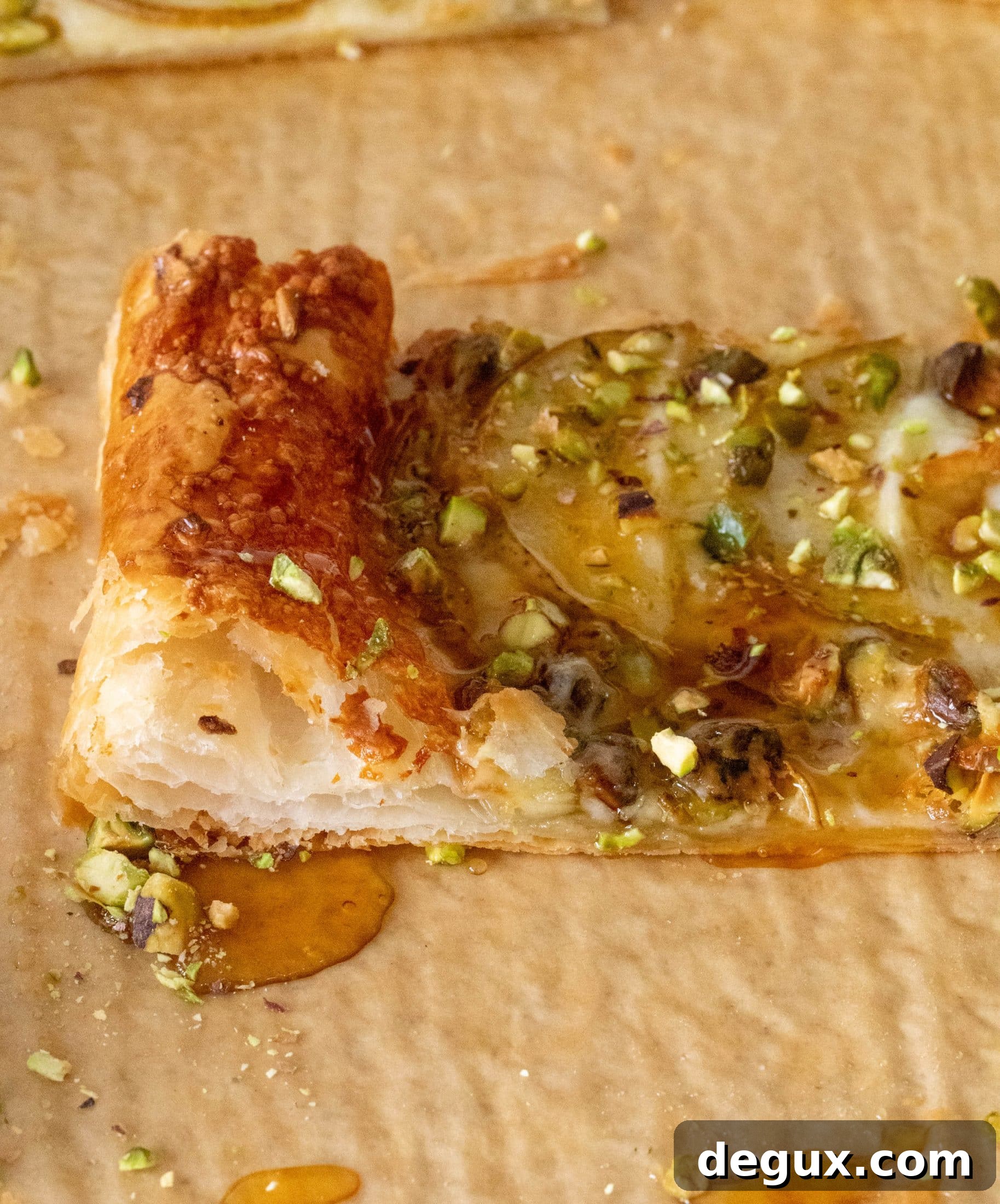 pistachio pear puff pastry