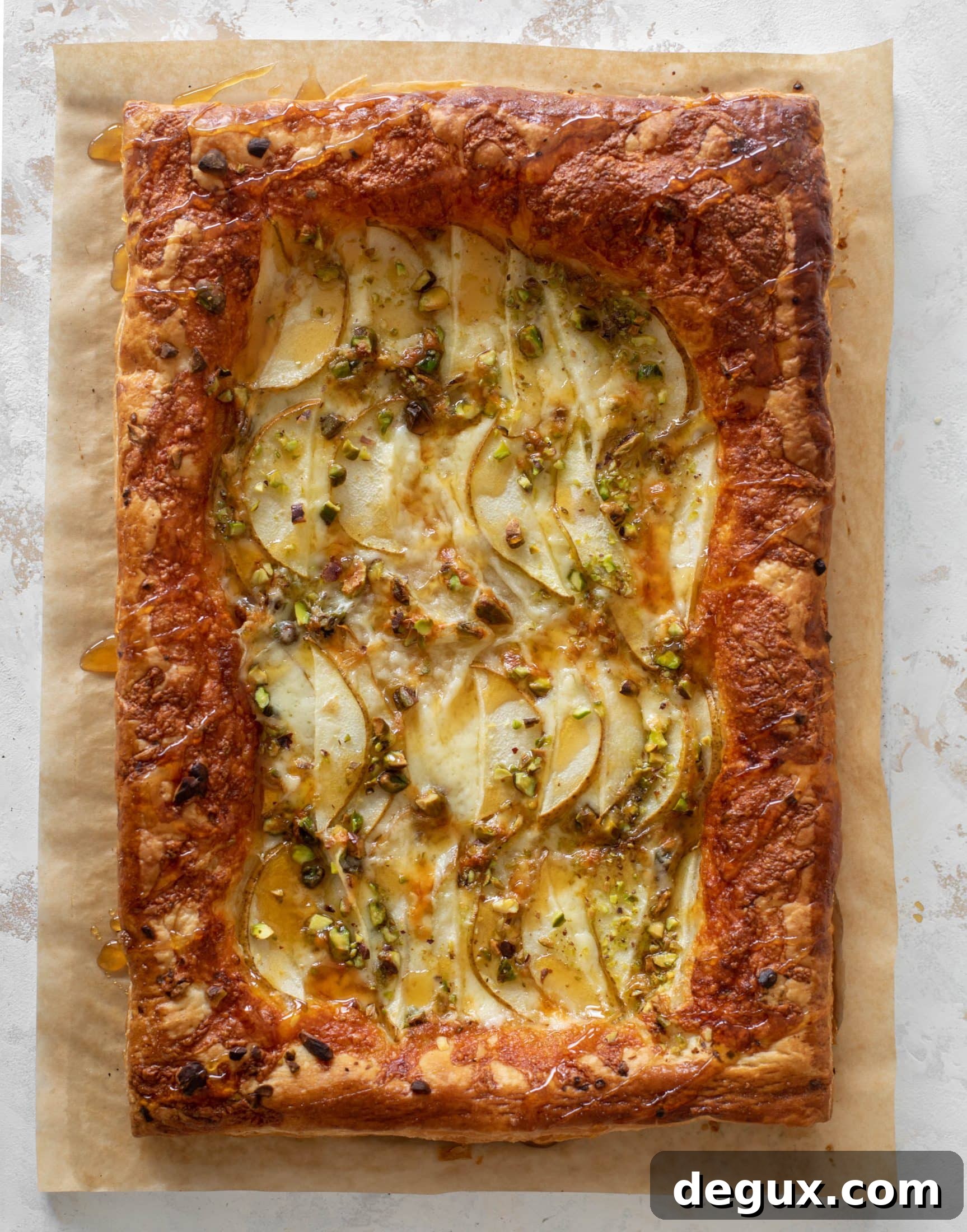 pistachio pear puff pastry