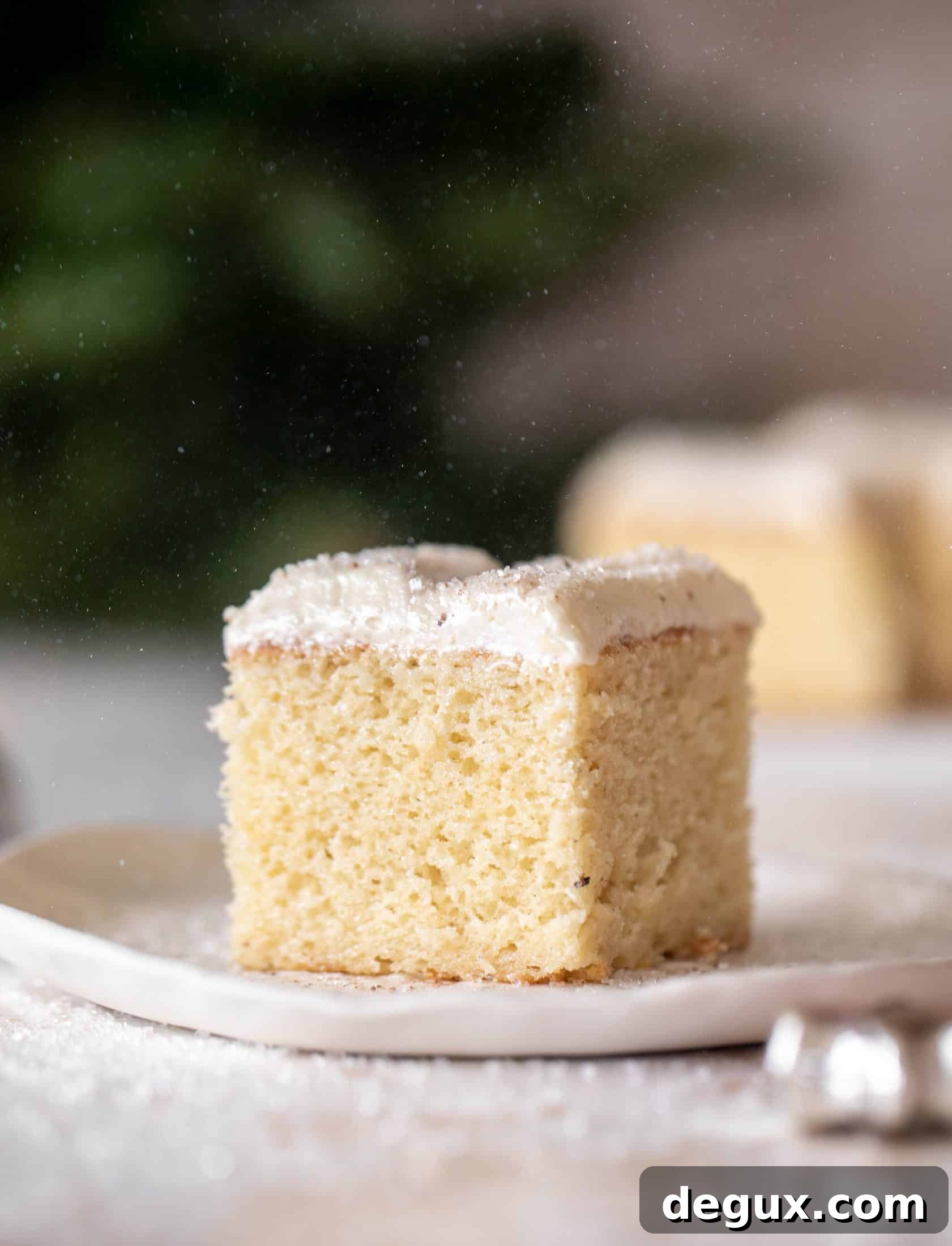 eggnog sheet cake