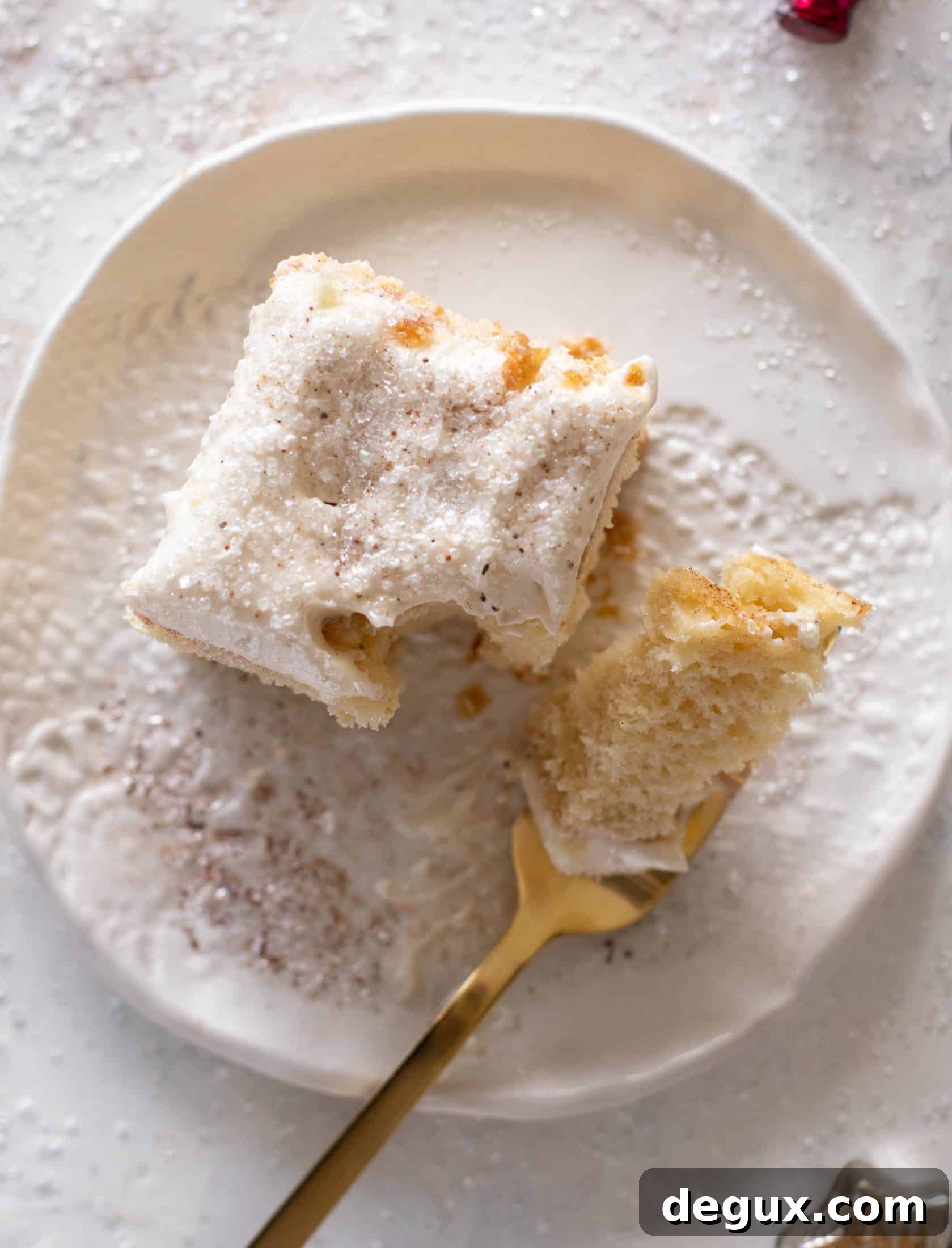 eggnog sheet cake