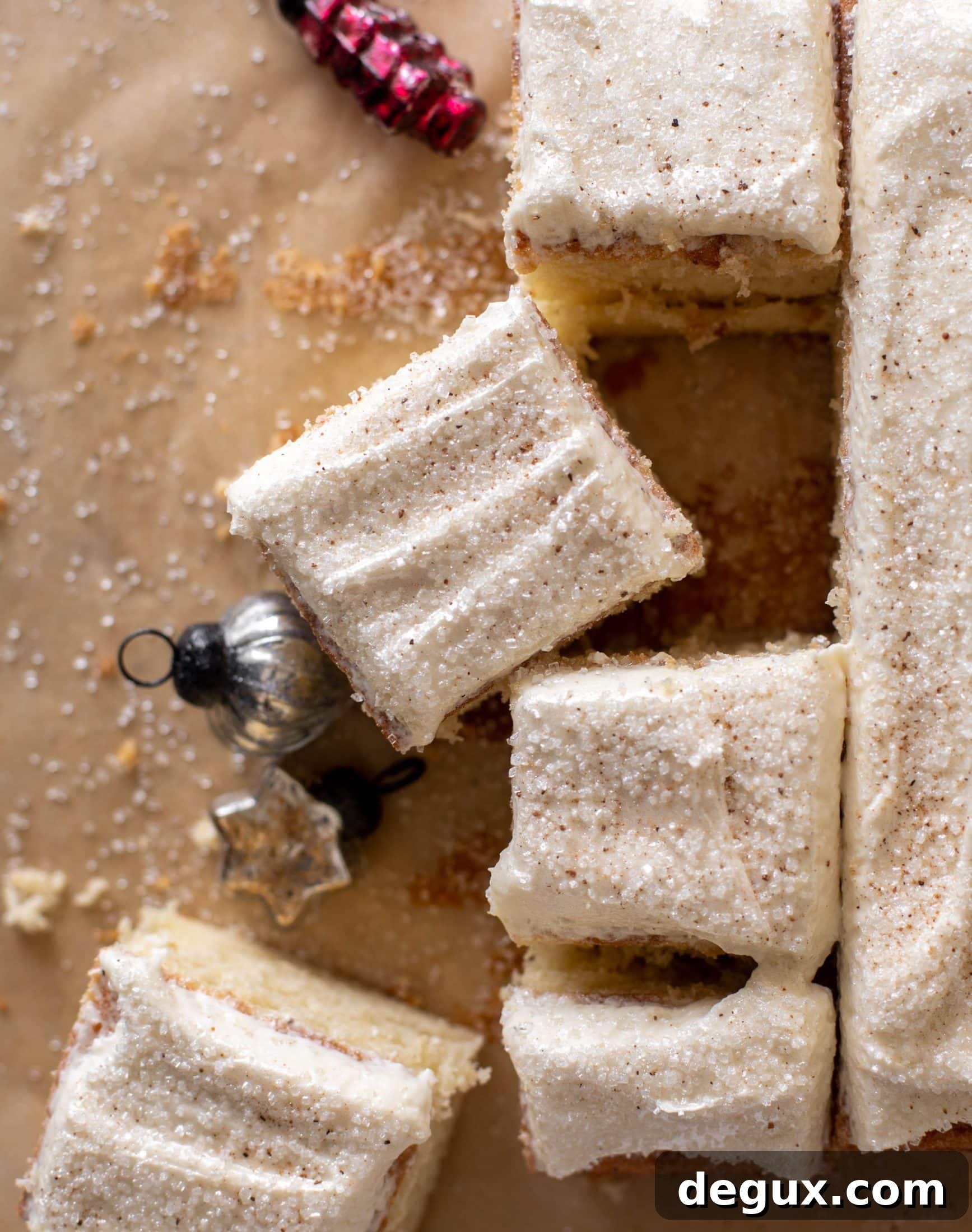 eggnog sheet cake