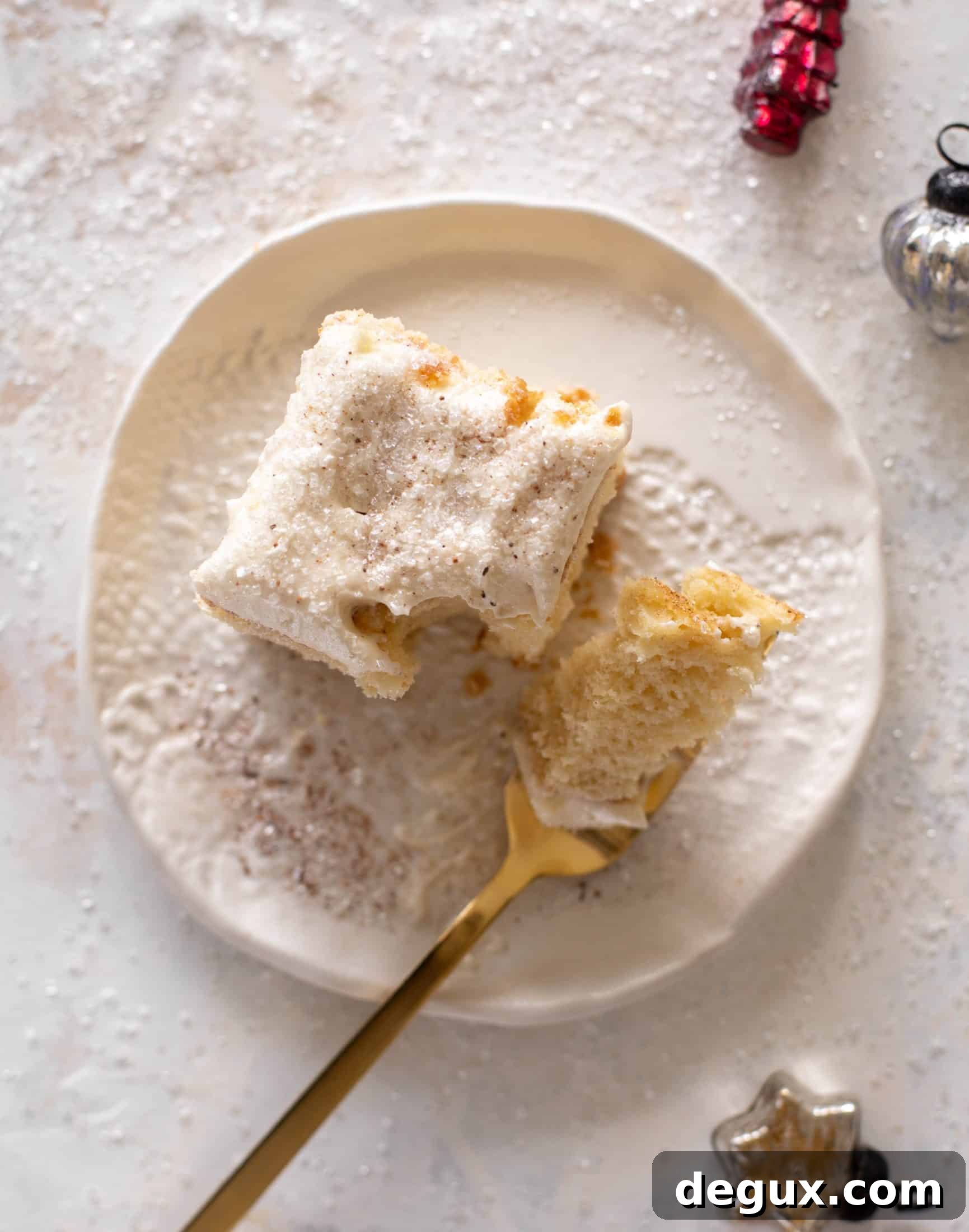 eggnog sheet cake