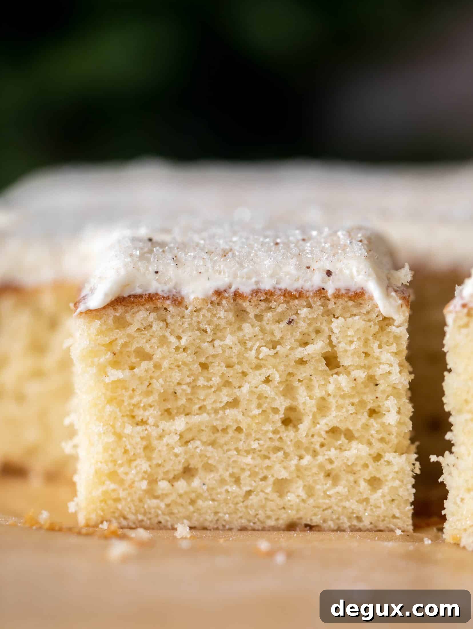 eggnog sheet cake