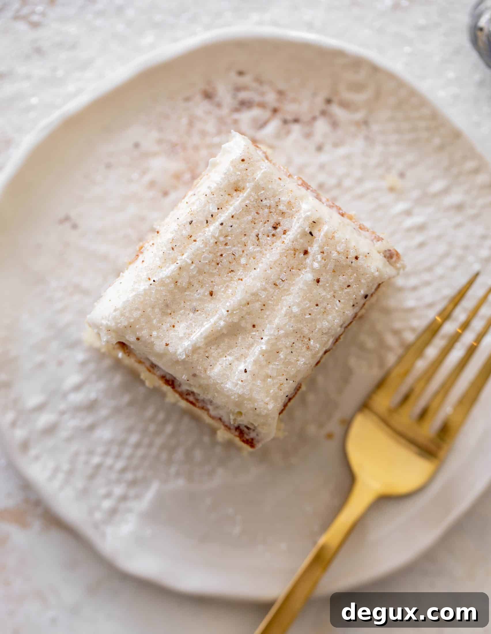 eggnog sheet cake