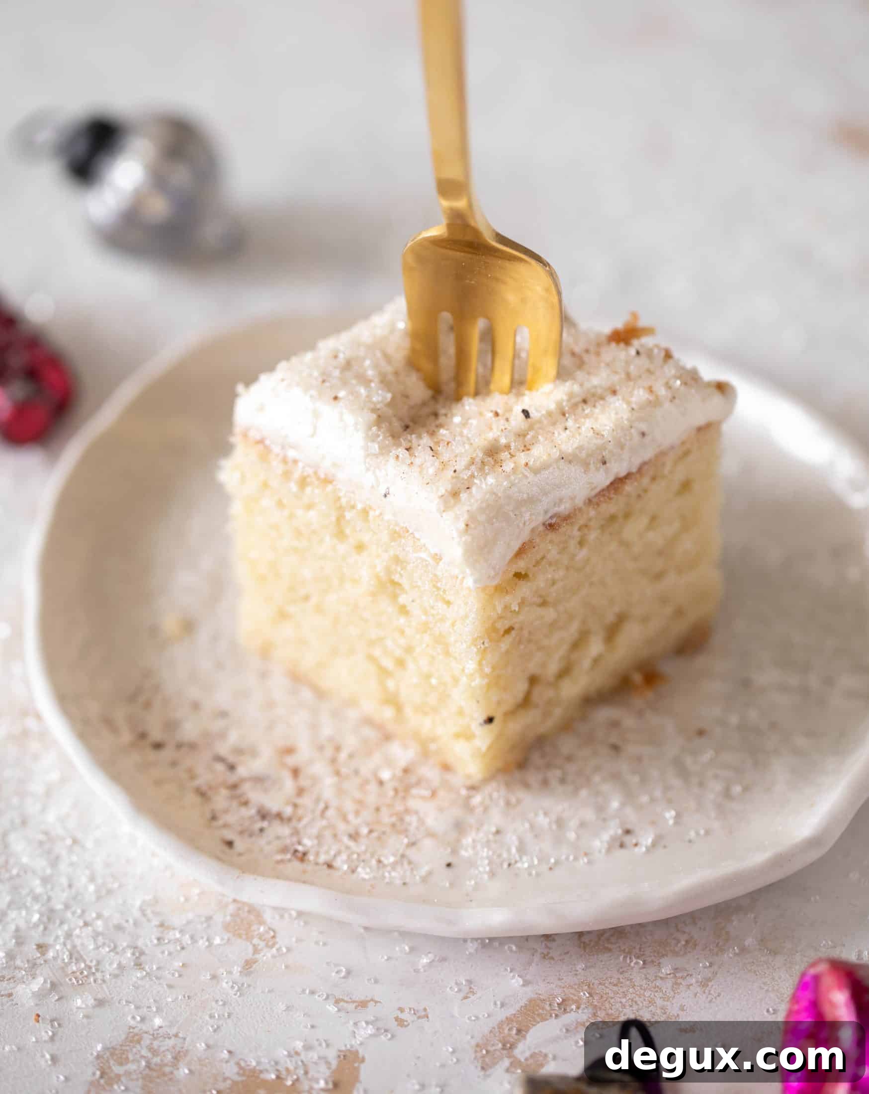 eggnog sheet cake
