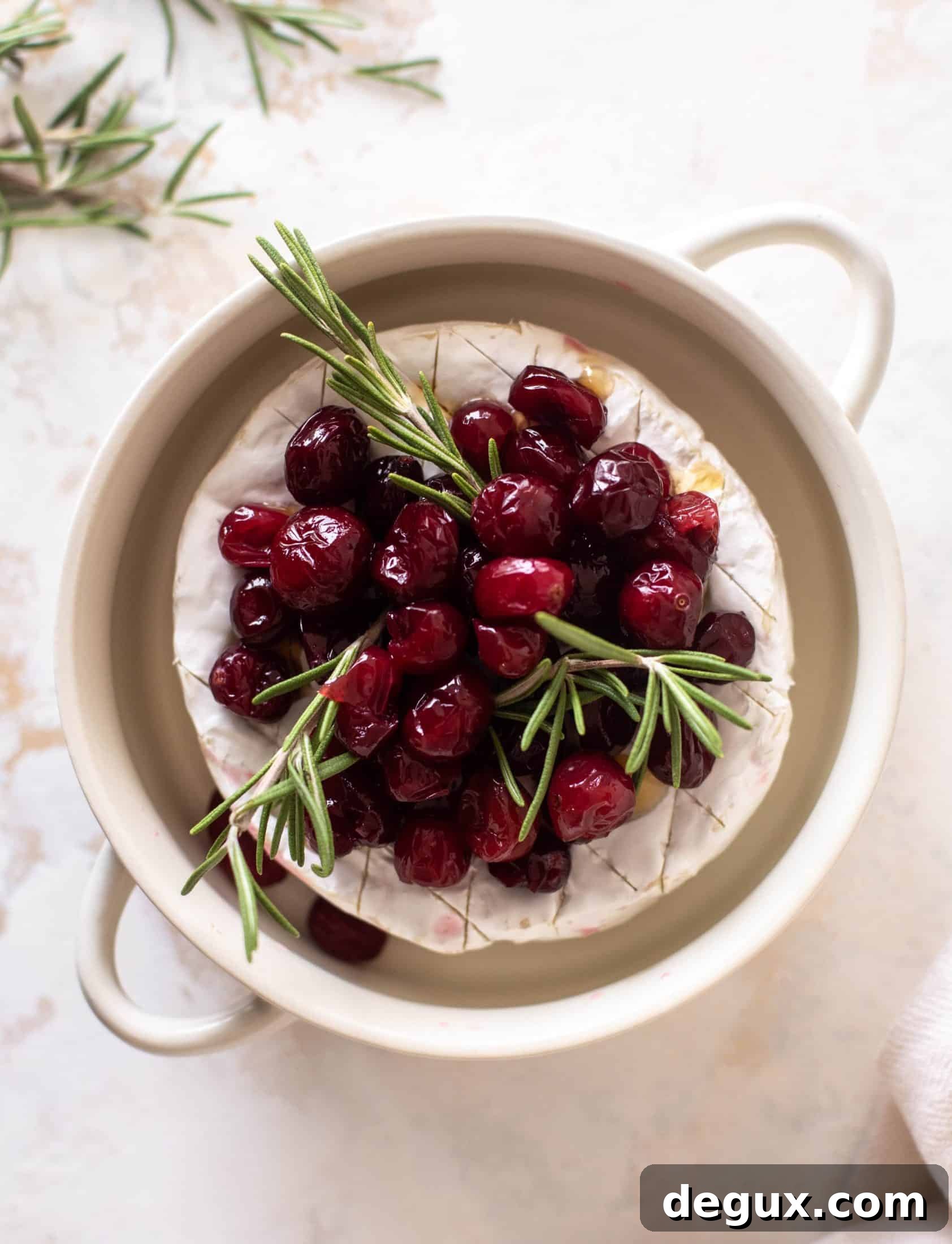 Hot Honey Cranberry Baked Camembert for Christmas 4 christmas cranberry baked camembert