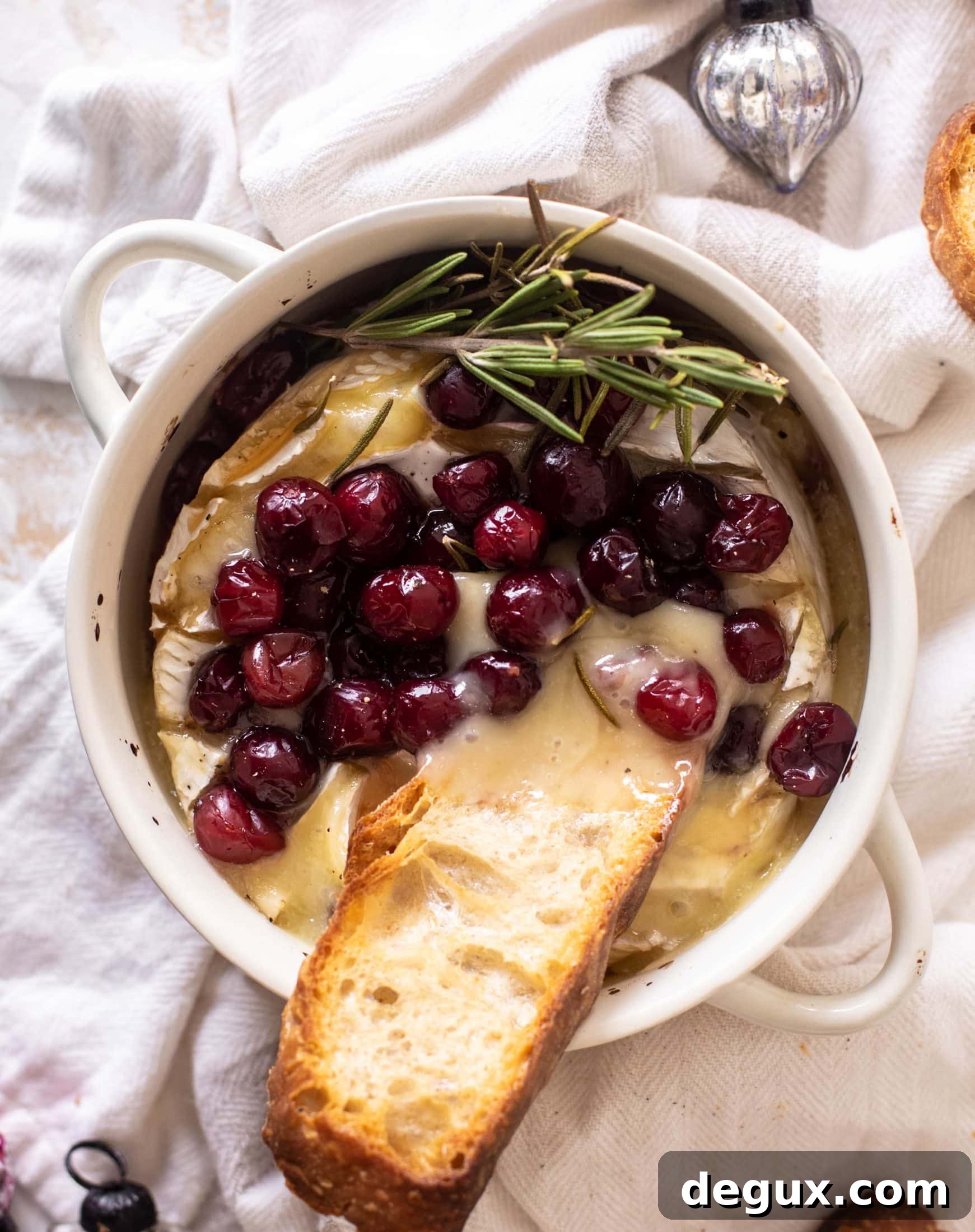 Hot Honey Cranberry Baked Camembert for Christmas 8 christmas cranberry baked camembert