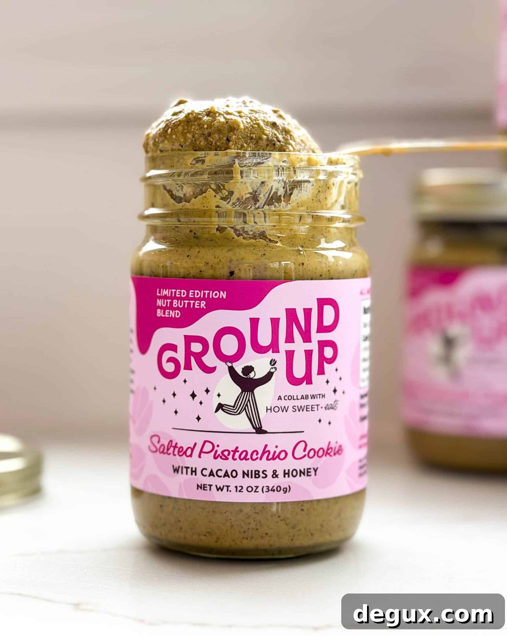 Salted Pistachio Cookie Butter Is Back — Limited Batch Release 2 ground up pistachio cookie butter