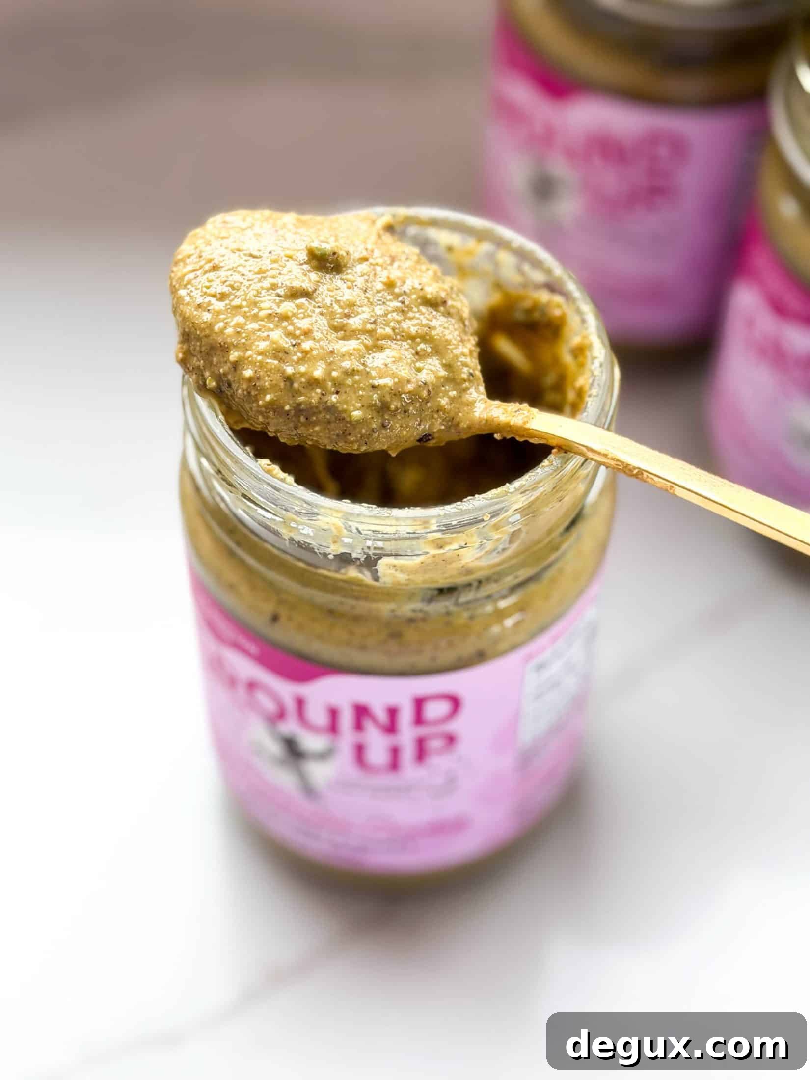 Salted Pistachio Cookie Butter Is Back — Limited Batch Release 4 ground up pistachio cookie butter