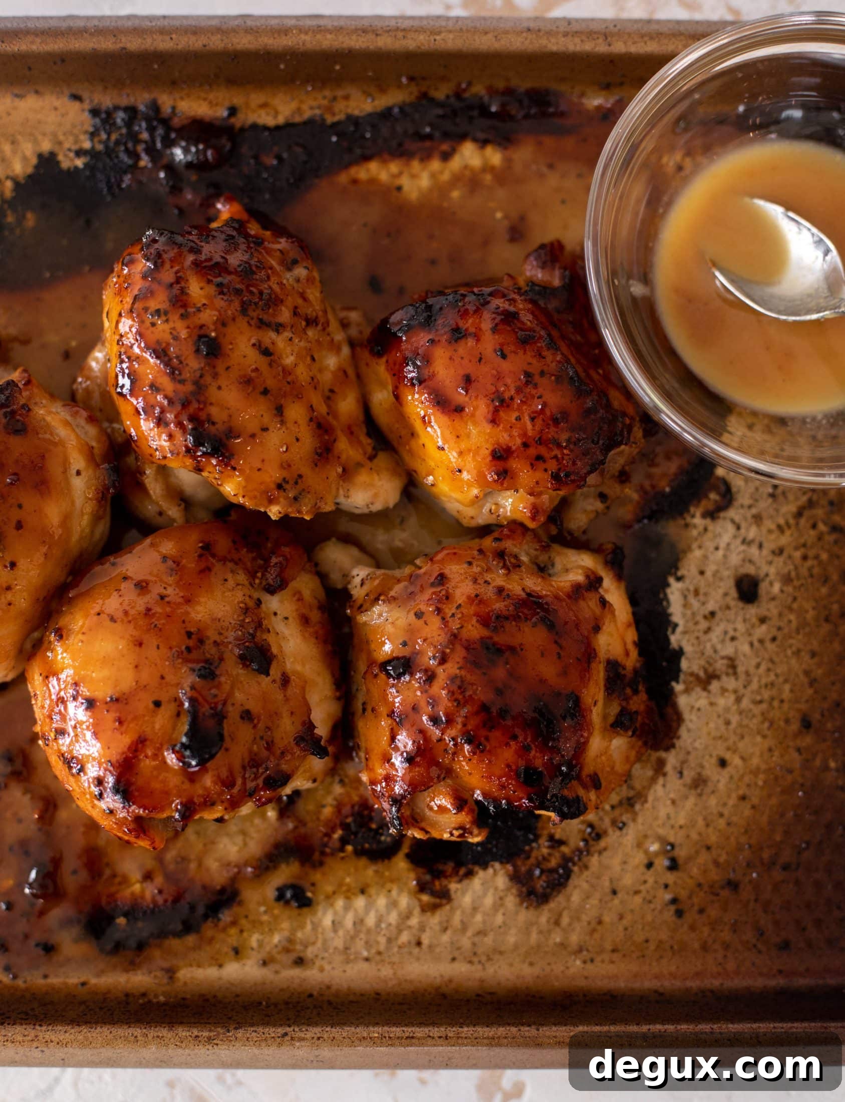 Sticky Honey-Mustard Chicken Thighs with Crunchy Slaw Recipe 3 honey mustard chicken thighs with slaw