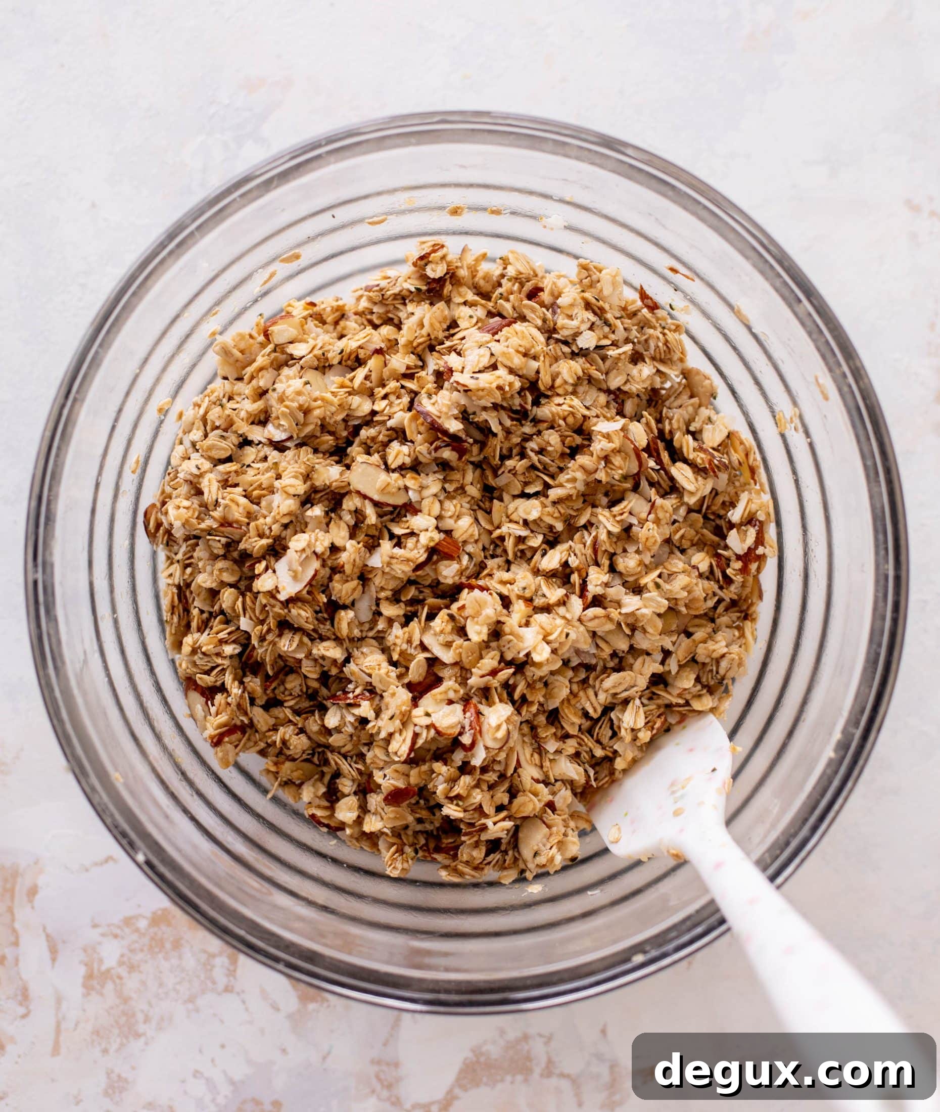 white chocolate raspberry granola