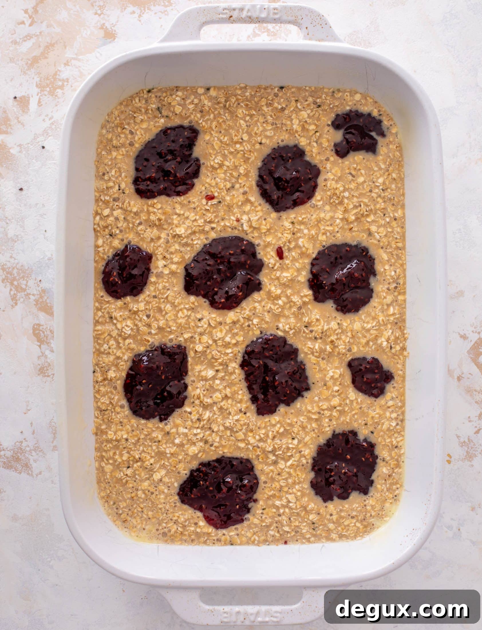 peanut butter and jelly baked oatmeal