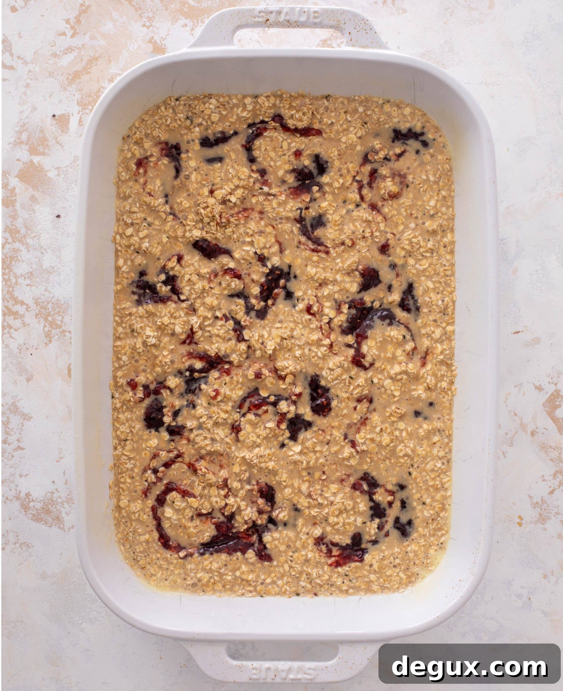peanut butter and jelly baked oatmeal