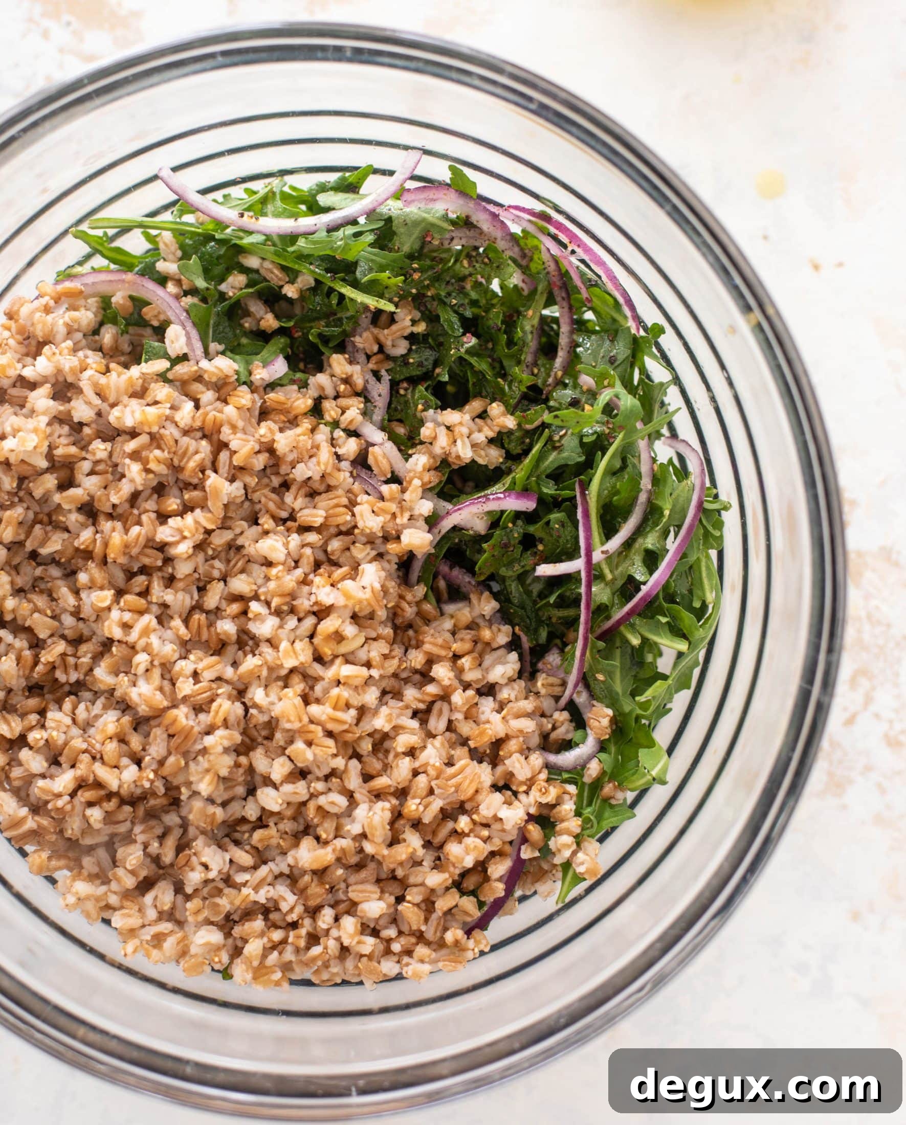 Roasted Sweet Potato, Farro & Bacon Salad with Goat Cheese 4 sweet potato farro salad