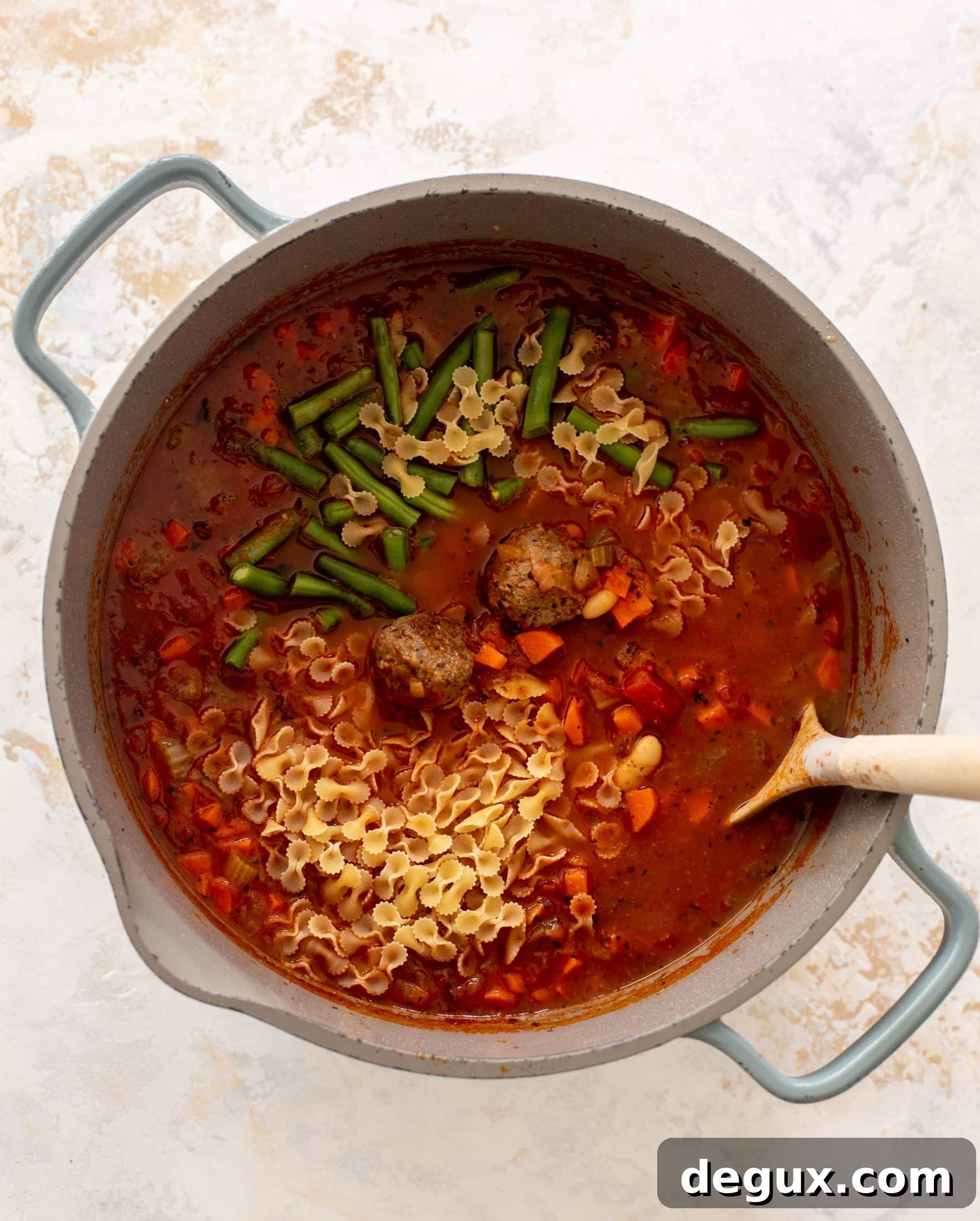 Mini Meatball Minestrone Soup Recipe for Comforting Weeknight Meals 3 meatball minestrone