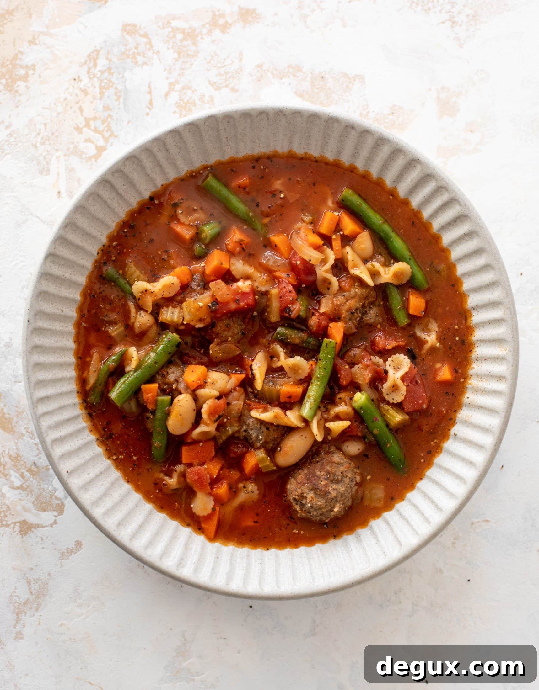 Mini Meatball Minestrone Soup Recipe for Comforting Weeknight Meals 4 meatball minestrone
