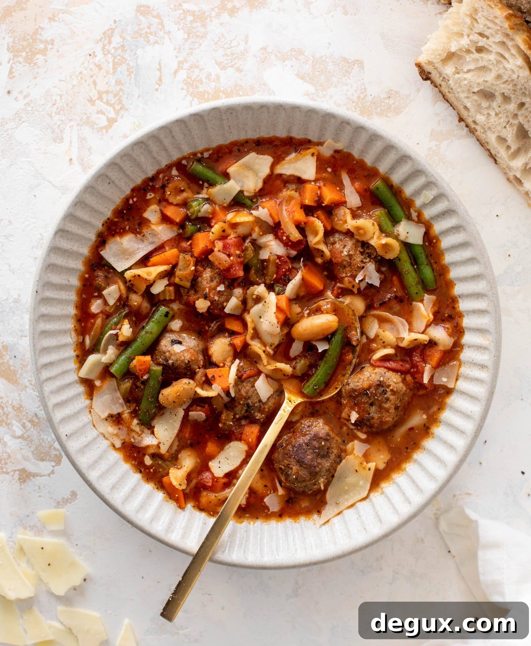 Mini Meatball Minestrone Soup Recipe for Comforting Weeknight Meals 7 meatball minestrone