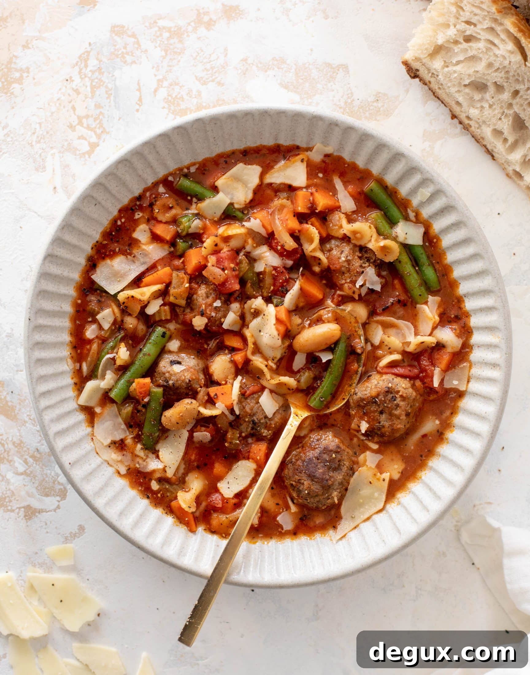 Mini Meatball Minestrone Soup Recipe for Comforting Weeknight Meals 9 meatball minestrone