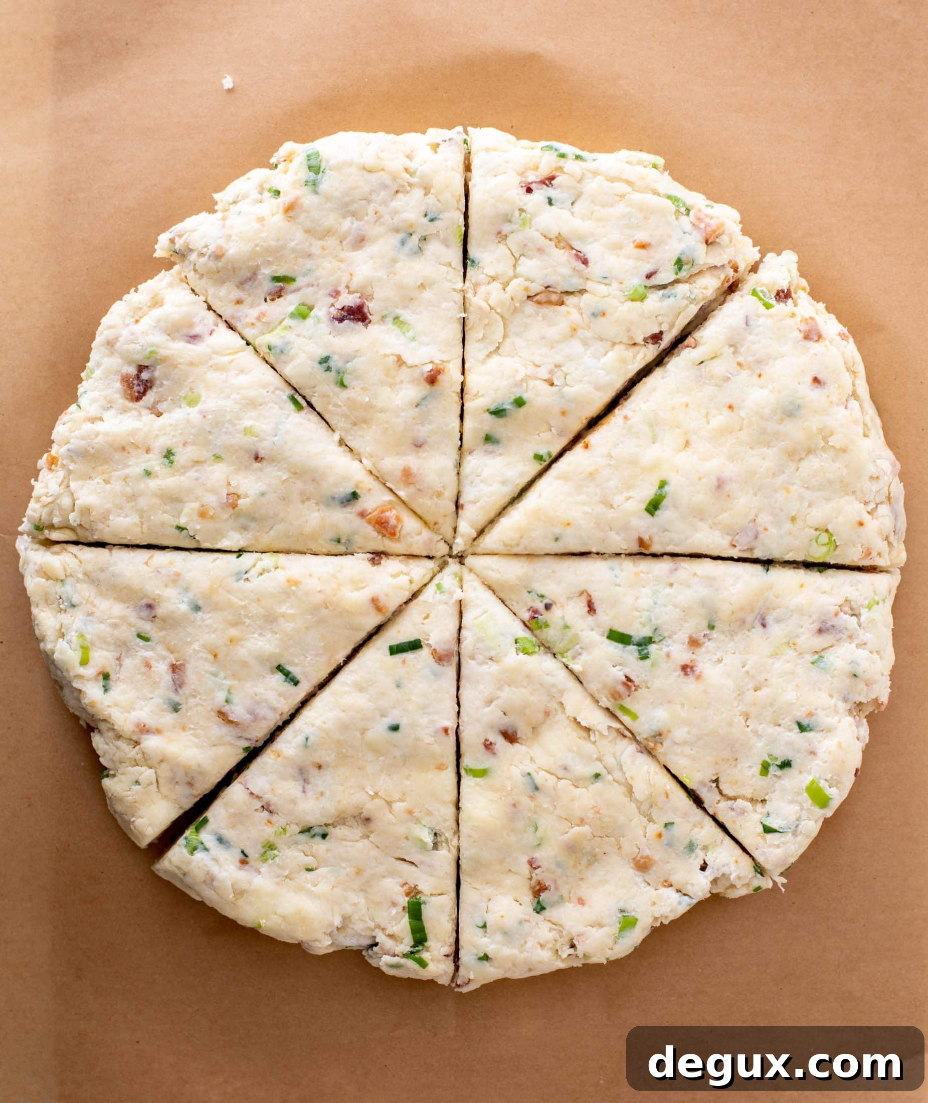 Cheddar, Scallion & Bacon Scones — Savory Breakfast Pastry 5 cheddar scallion bacon scones