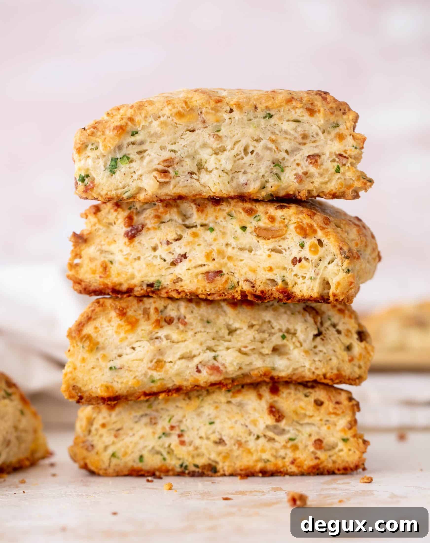 Cheddar, Scallion & Bacon Scones — Savory Breakfast Pastry 7 cheddar scallion bacon scones