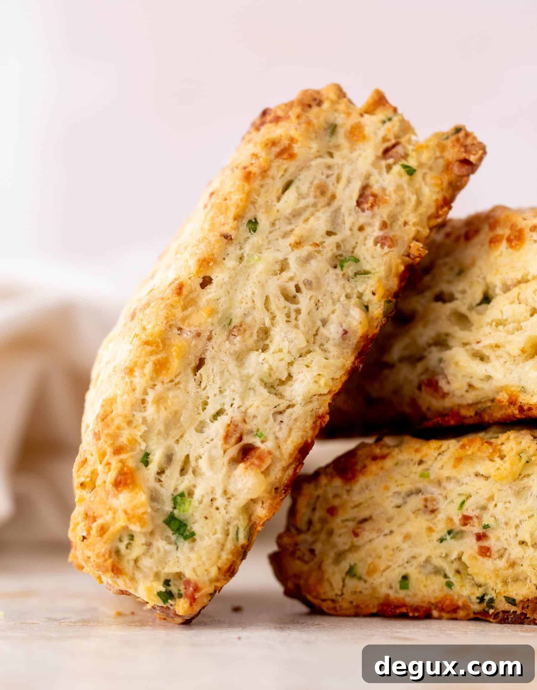 Cheddar, Scallion & Bacon Scones — Savory Breakfast Pastry 8 cheddar scallion bacon scones