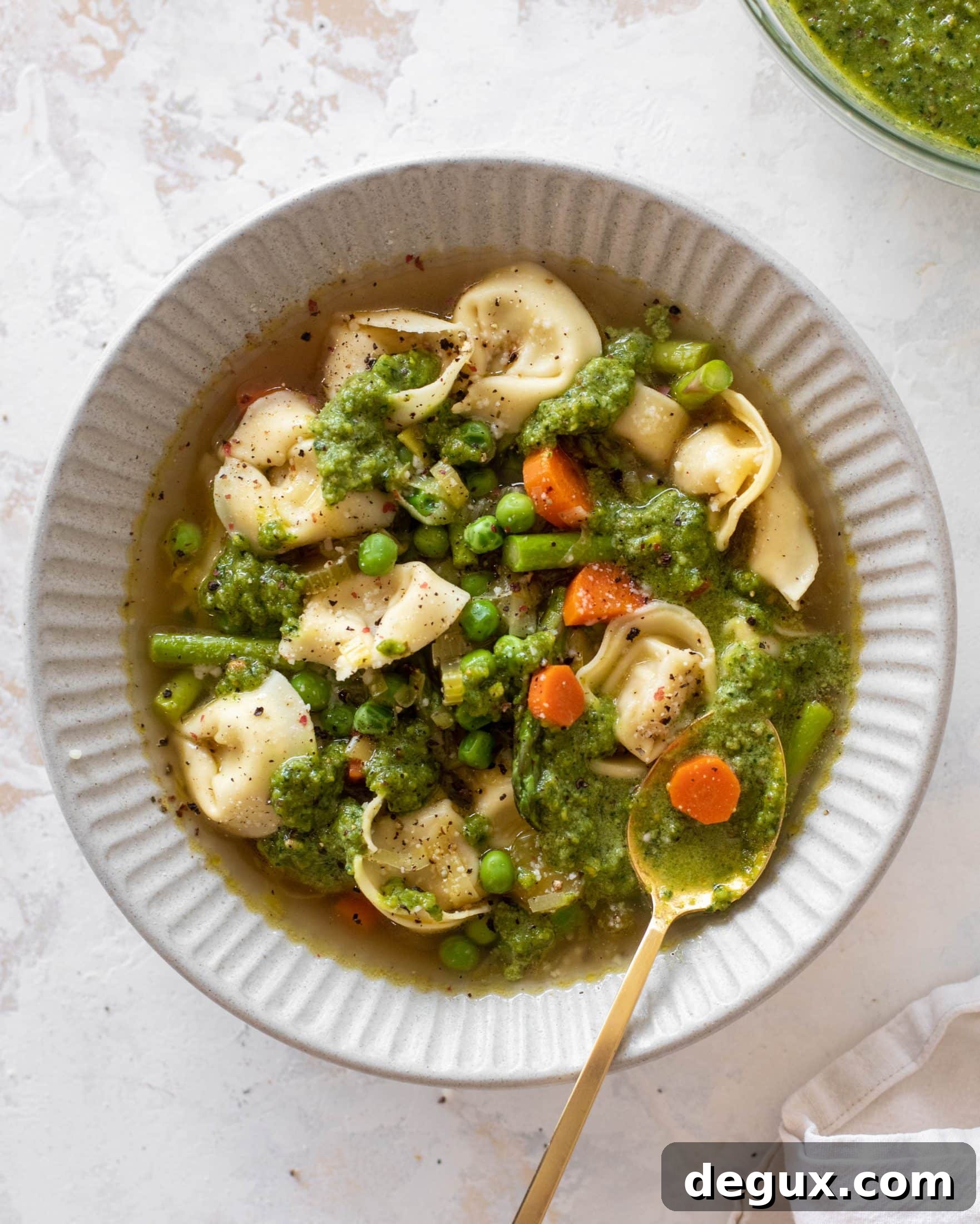 spring vegetable tortellini soup