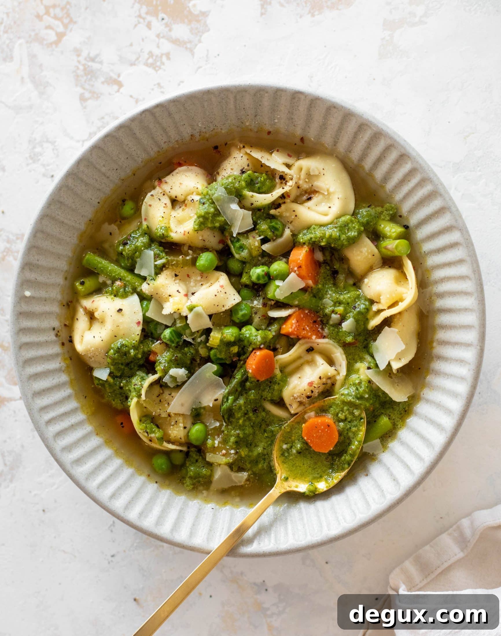 spring vegetable tortellini soup