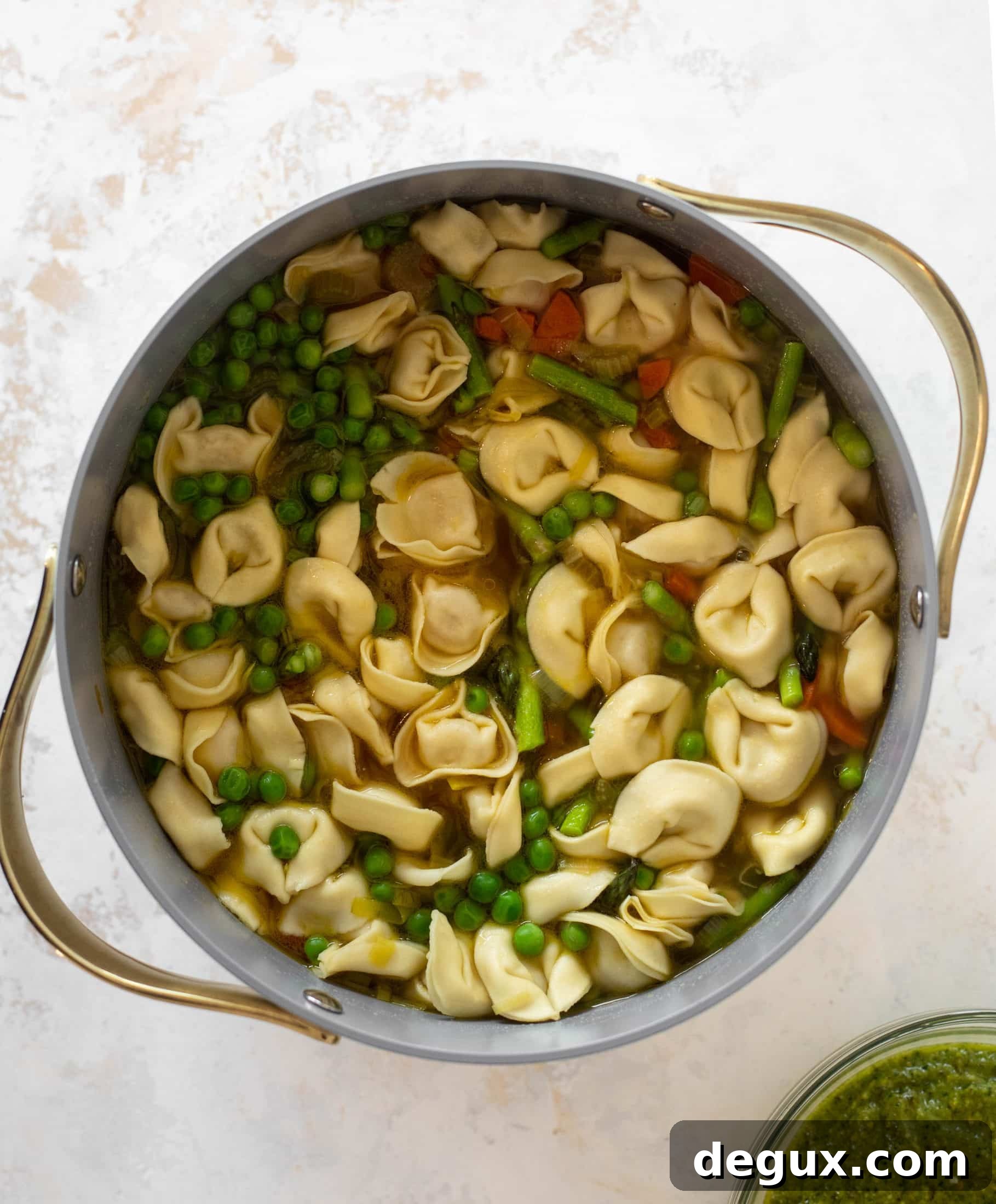 spring vegetable tortellini soup
