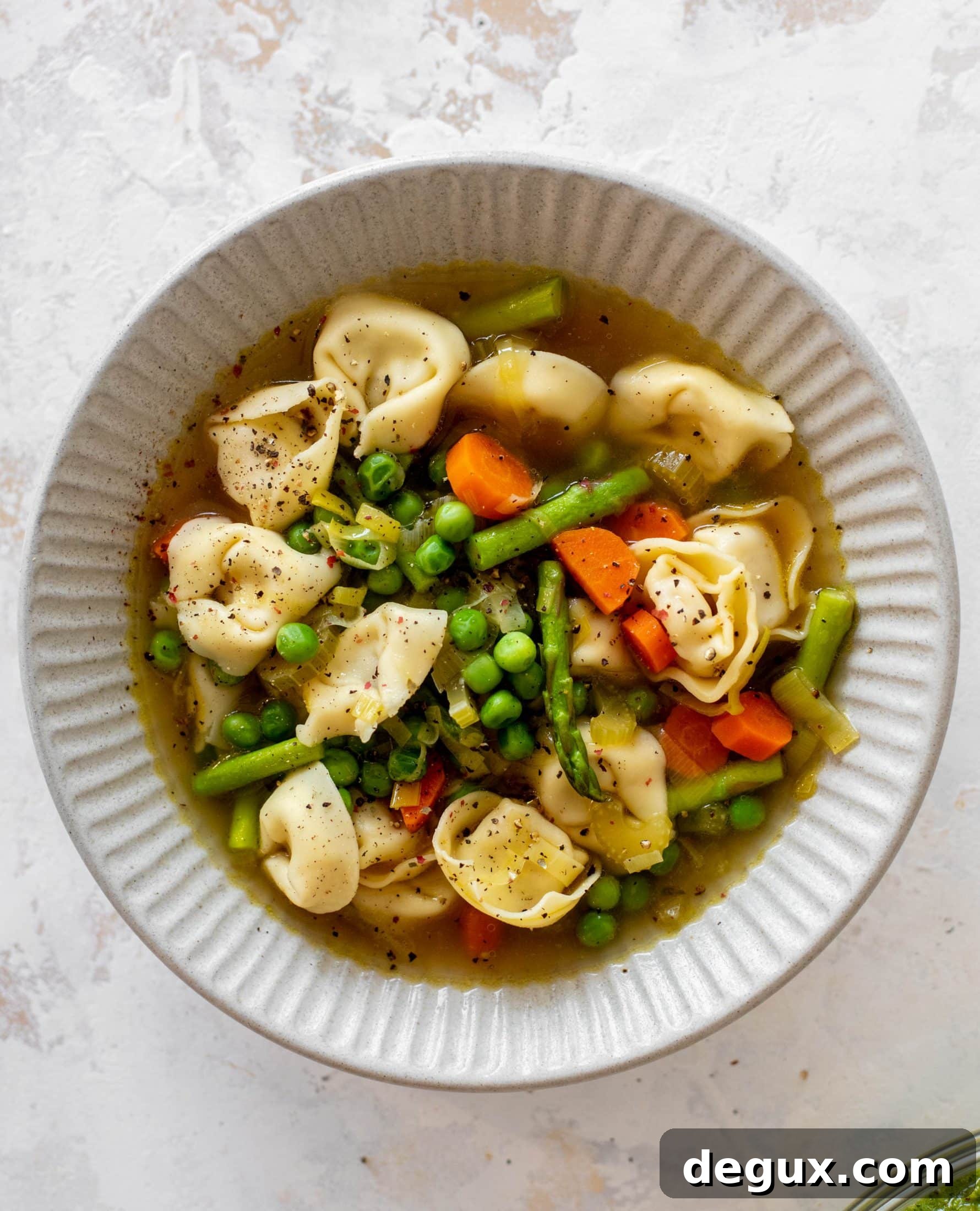 spring vegetable tortellini soup
