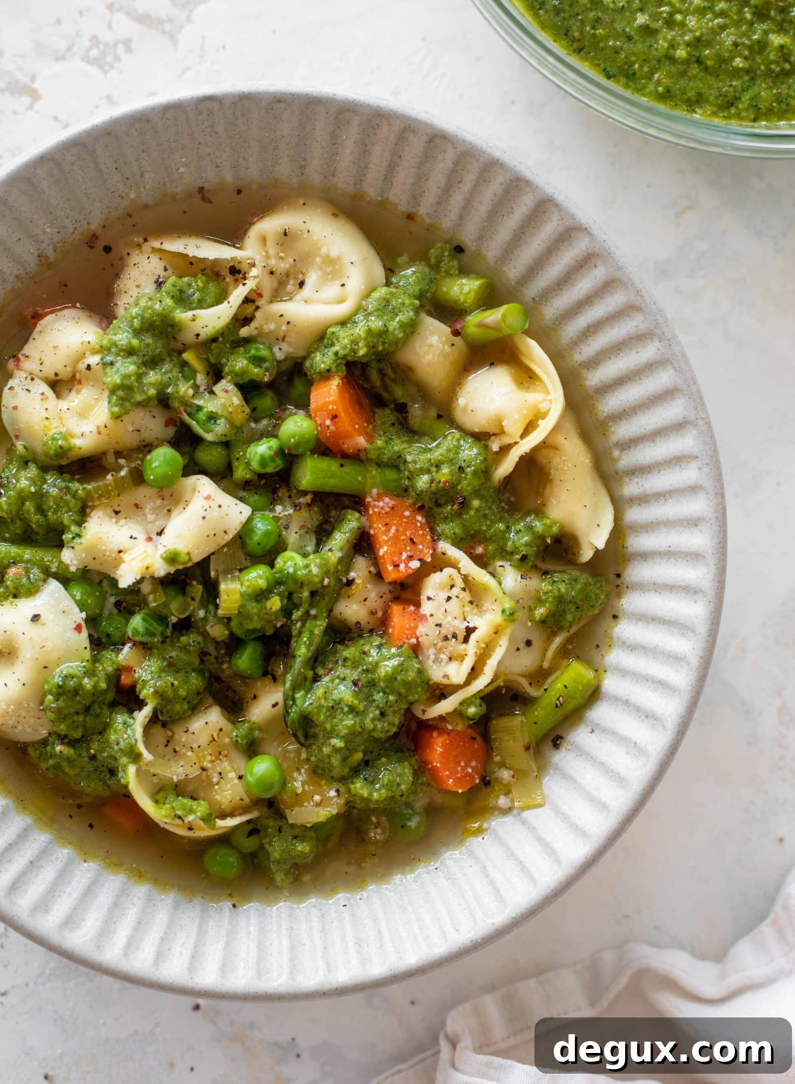 spring vegetable tortellini soup