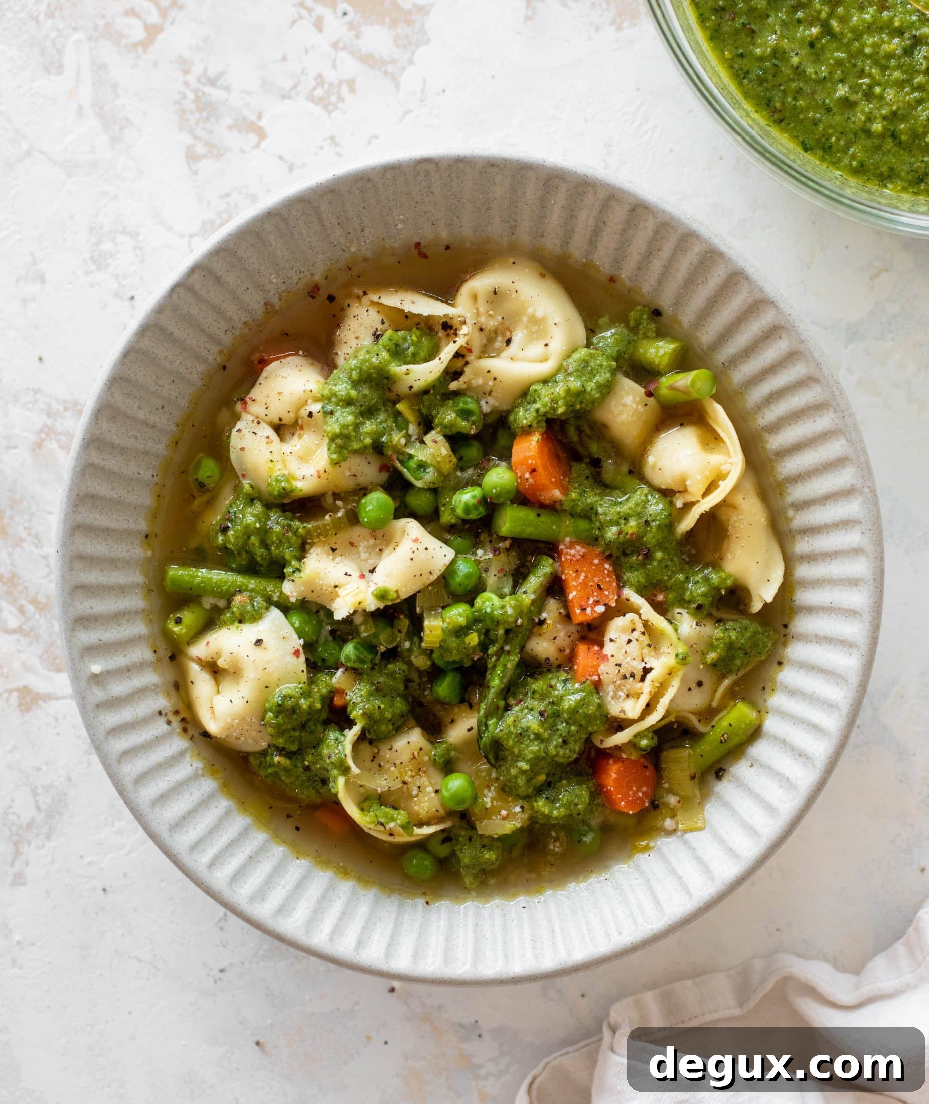 spring vegetable tortellini soup